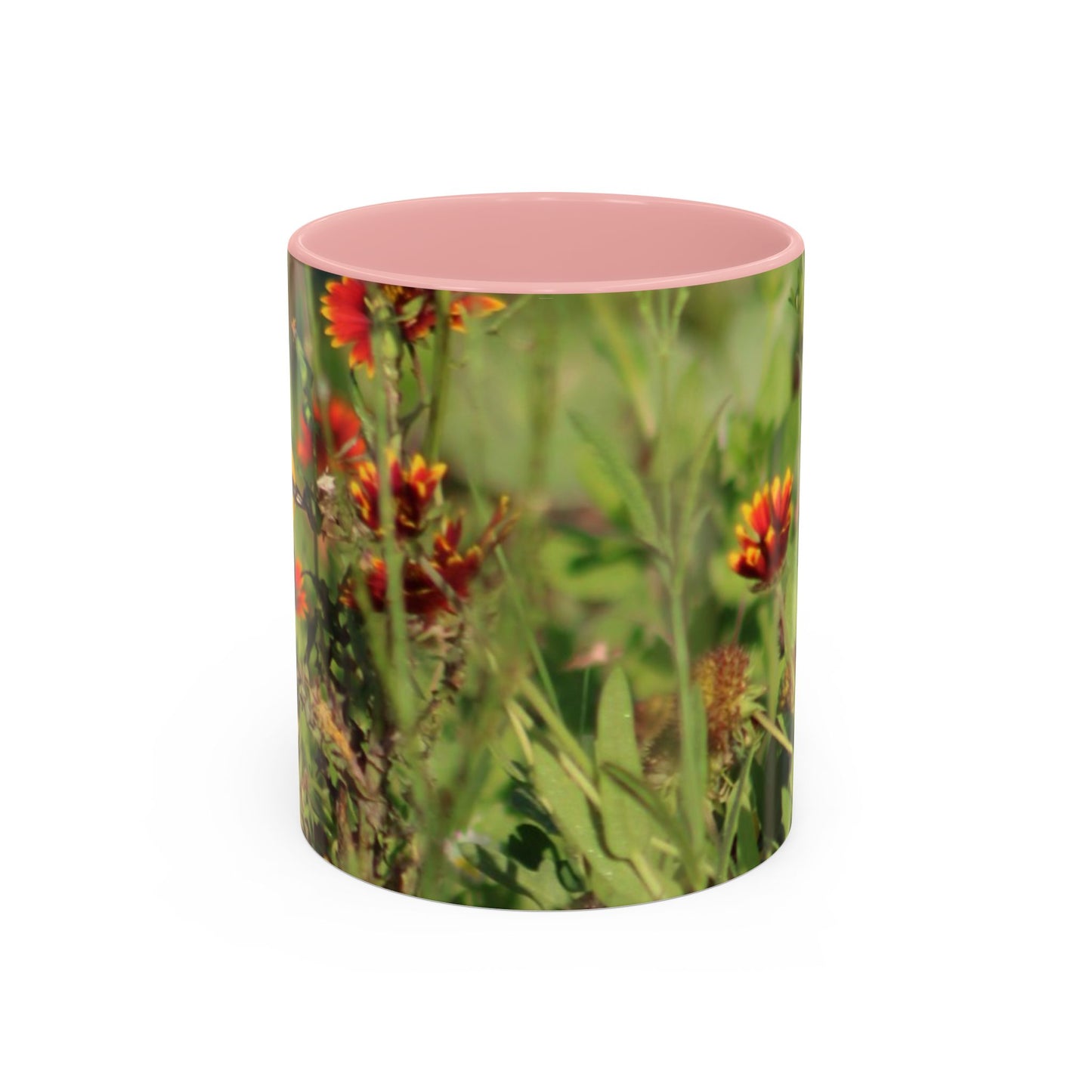 Mug - Blue-winged Warbler Floral Accent Coffee Mug - Gift for Birders and Nature Lovers