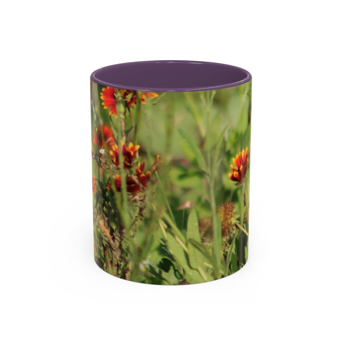 Mug - Blue-winged Warbler Floral Accent Coffee Mug - Gift for Birders and Nature Lovers