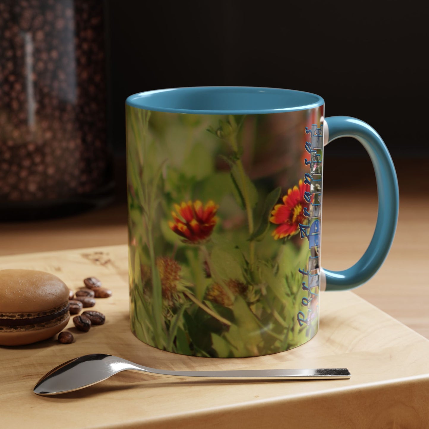 Mug - Blue-winged Warbler Floral Accent Coffee Mug - Gift for Birders and Nature Lovers