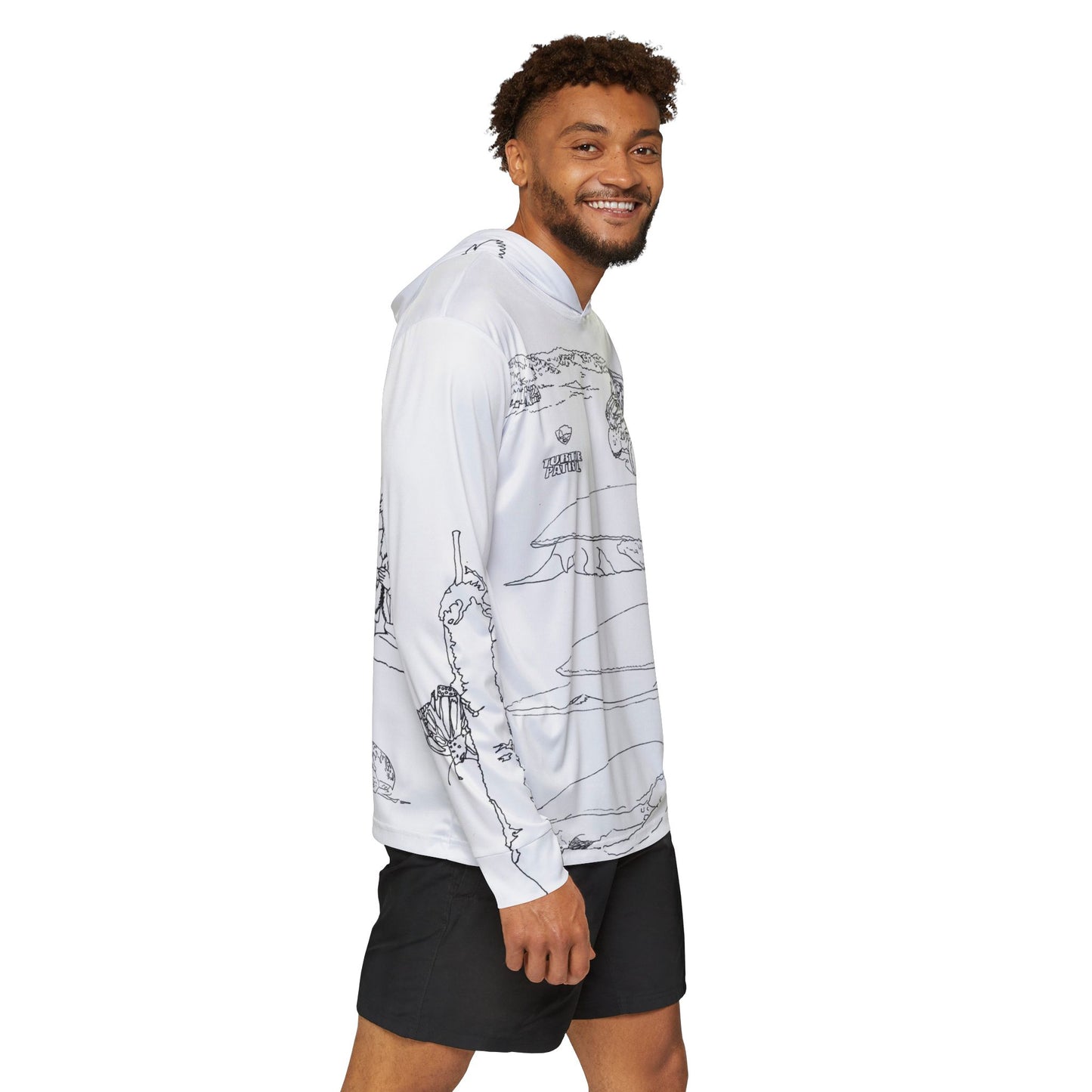 Sea Turtle Rescue Line Art Hoodie — Port Aransas Wildlife