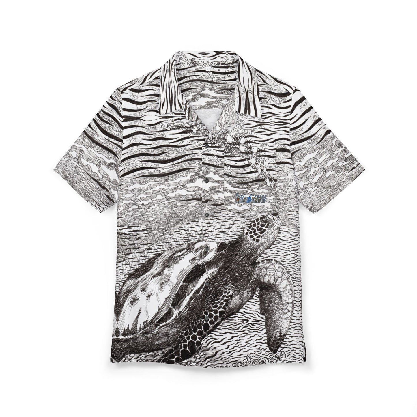 Sea Turtle Ink Art Button-down Shirt
