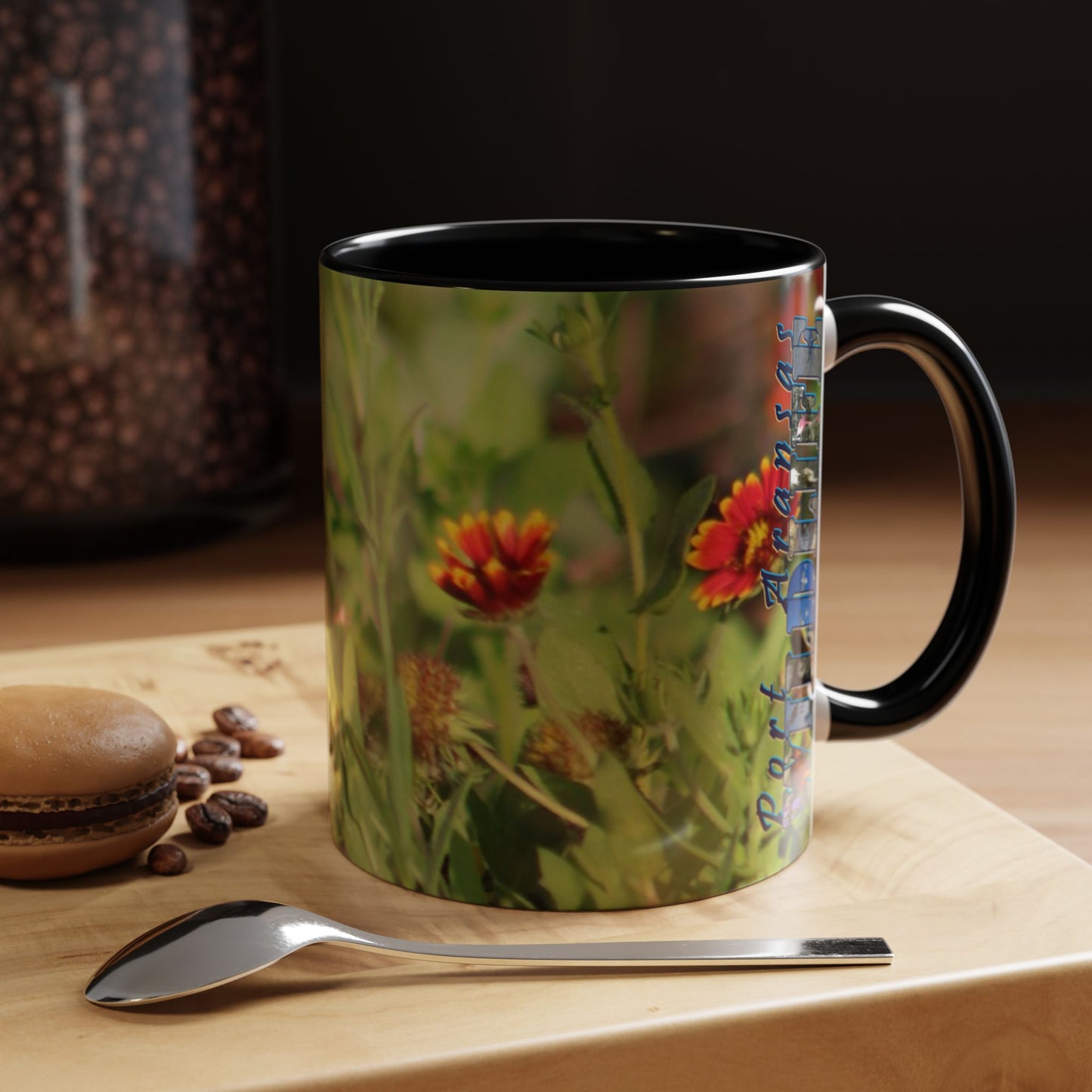 Mug - Blue-winged Warbler Floral Accent Coffee Mug - Gift for Birders and Nature Lovers