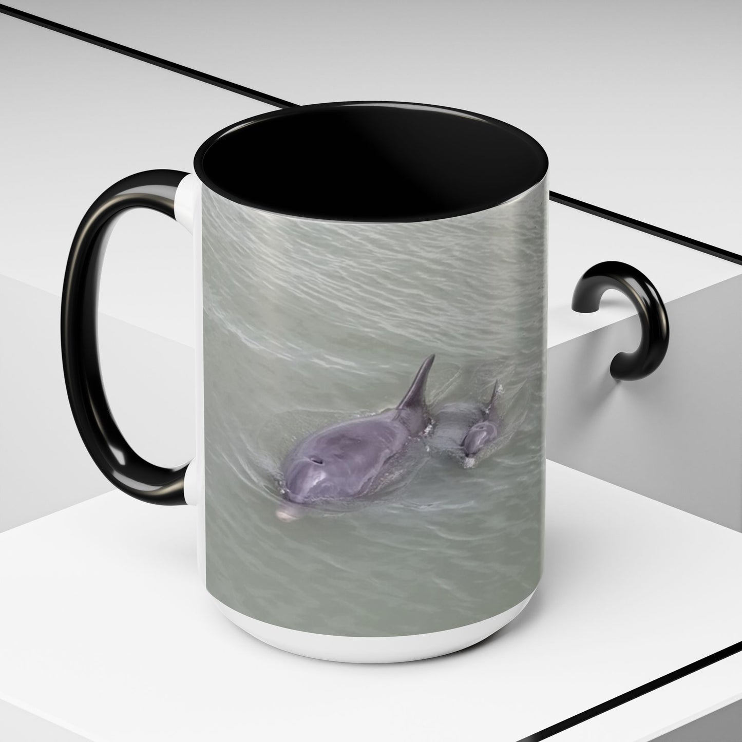 Coffee Mug - Mom and Baby Dolphin at Robert's Point Park