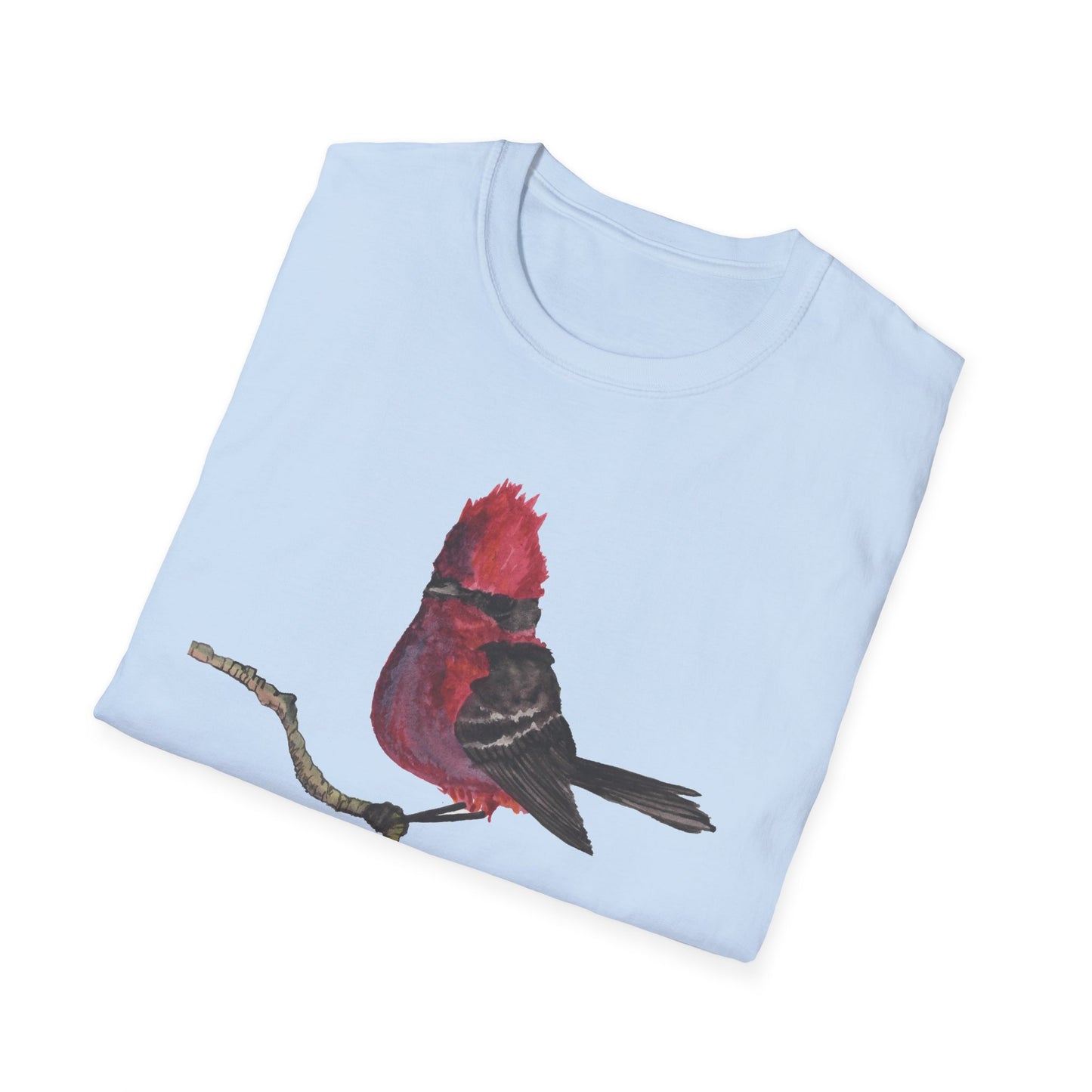 Vermilion Flycatcher Art T-Shirt Design Port Aransas Wildlife