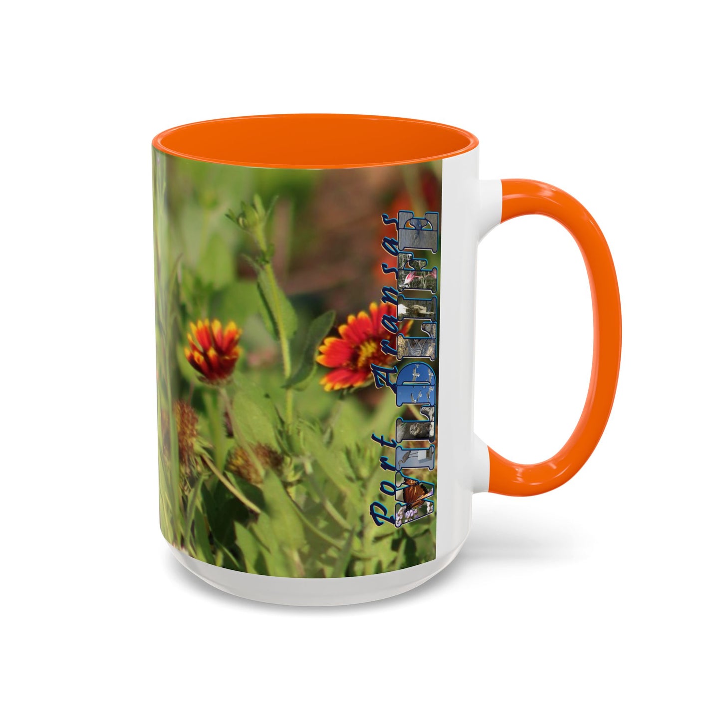 Mug - Blue-winged Warbler Floral Accent Coffee Mug - Gift for Birders and Nature Lovers
