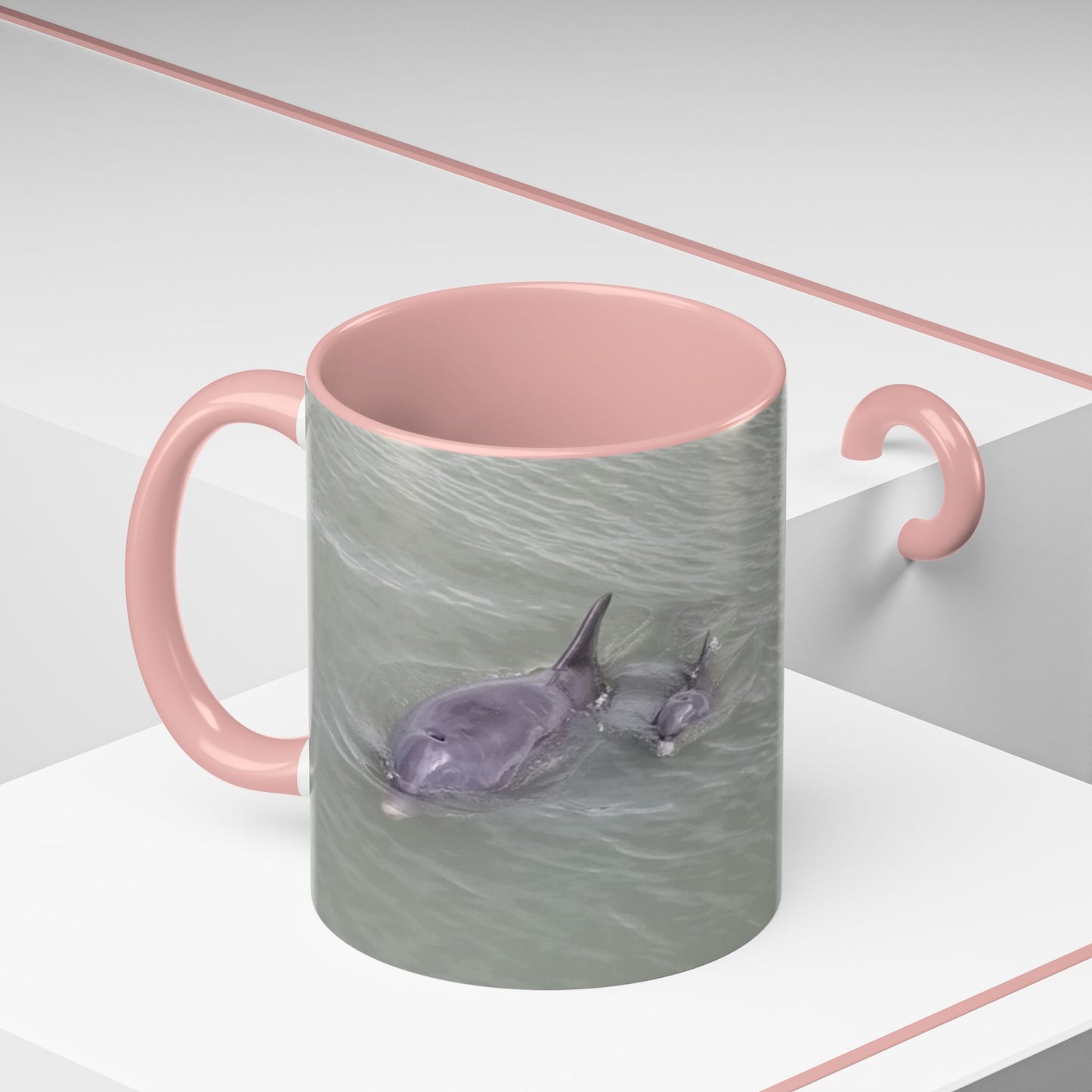 Coffee Mug - Mom and Baby Dolphin at Robert's Point Park