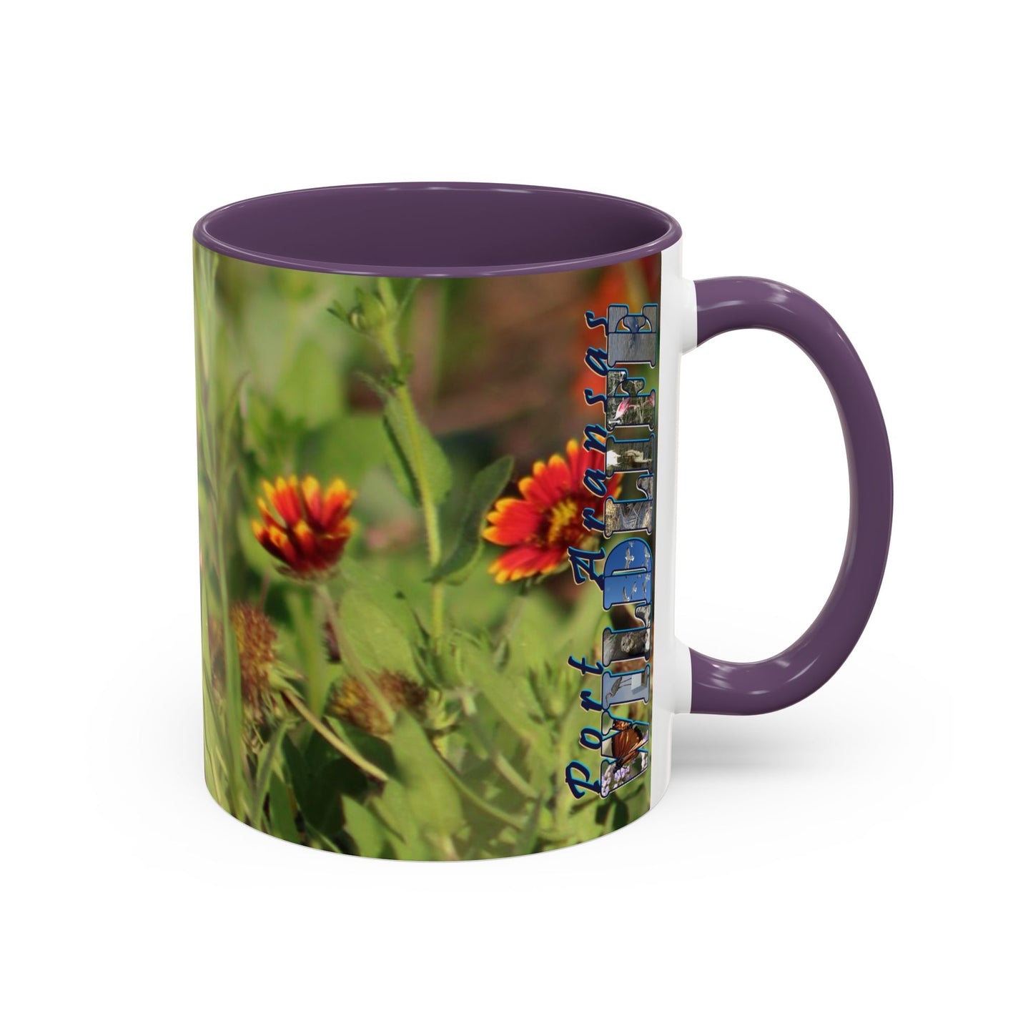 Mug - Blue-winged Warbler Floral Accent Coffee Mug - Gift for Birders and Nature Lovers