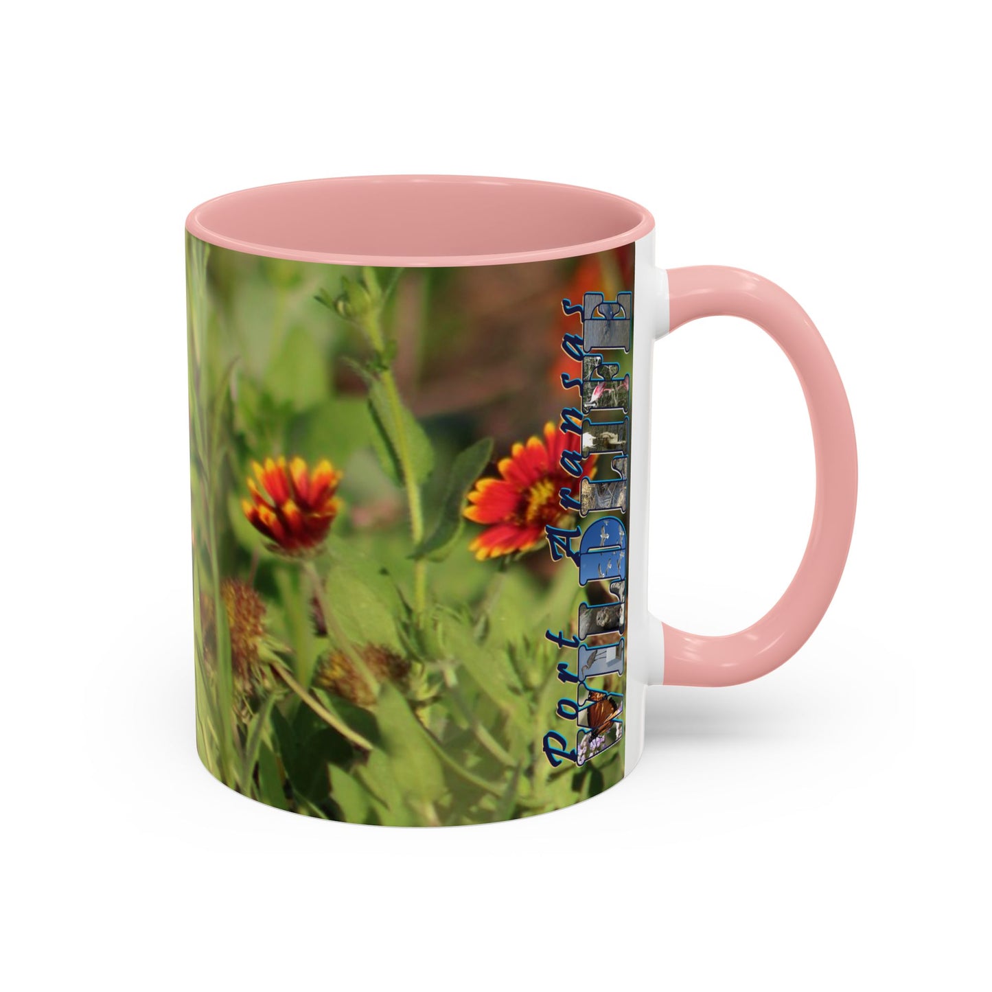 Mug - Blue-winged Warbler Floral Accent Coffee Mug - Gift for Birders and Nature Lovers