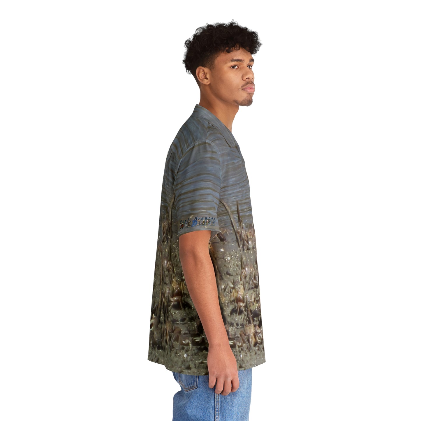 Hawaiian Shirt - Crabs on the Beach Port Aransas Wildlife Shirt