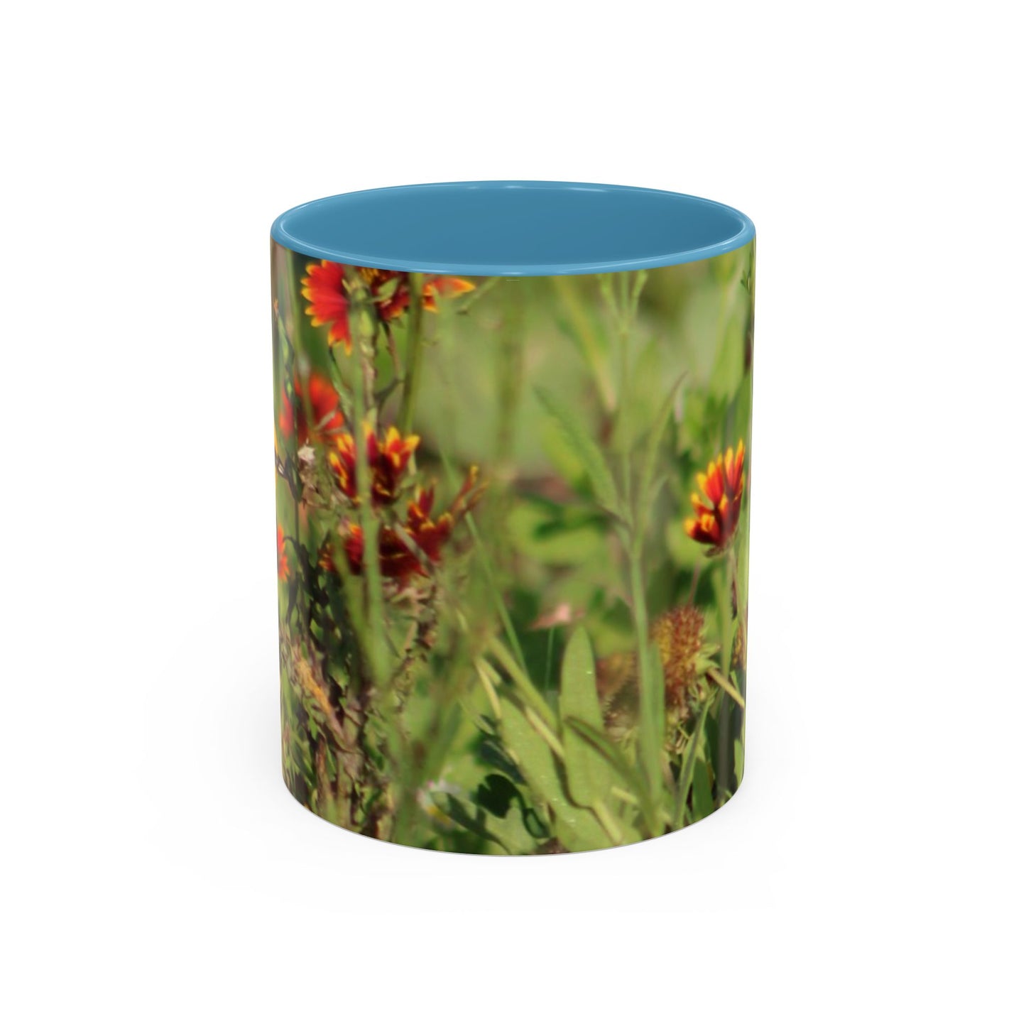 Mug - Blue-winged Warbler Floral Accent Coffee Mug - Gift for Birders and Nature Lovers