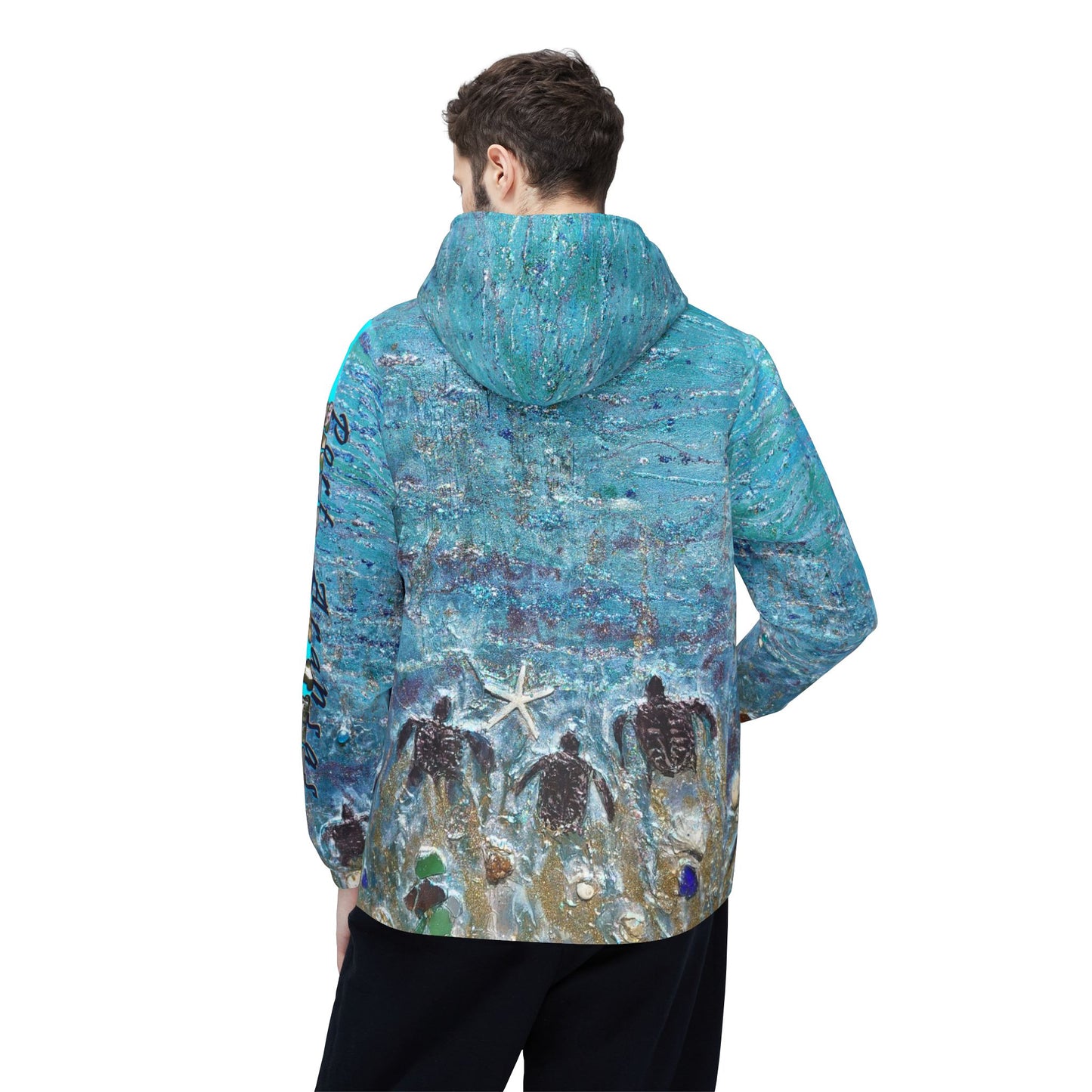 Windbreaker Jacket - Port Aransas Wildlife Beach Trinkets Sea Turtle Hatchlings