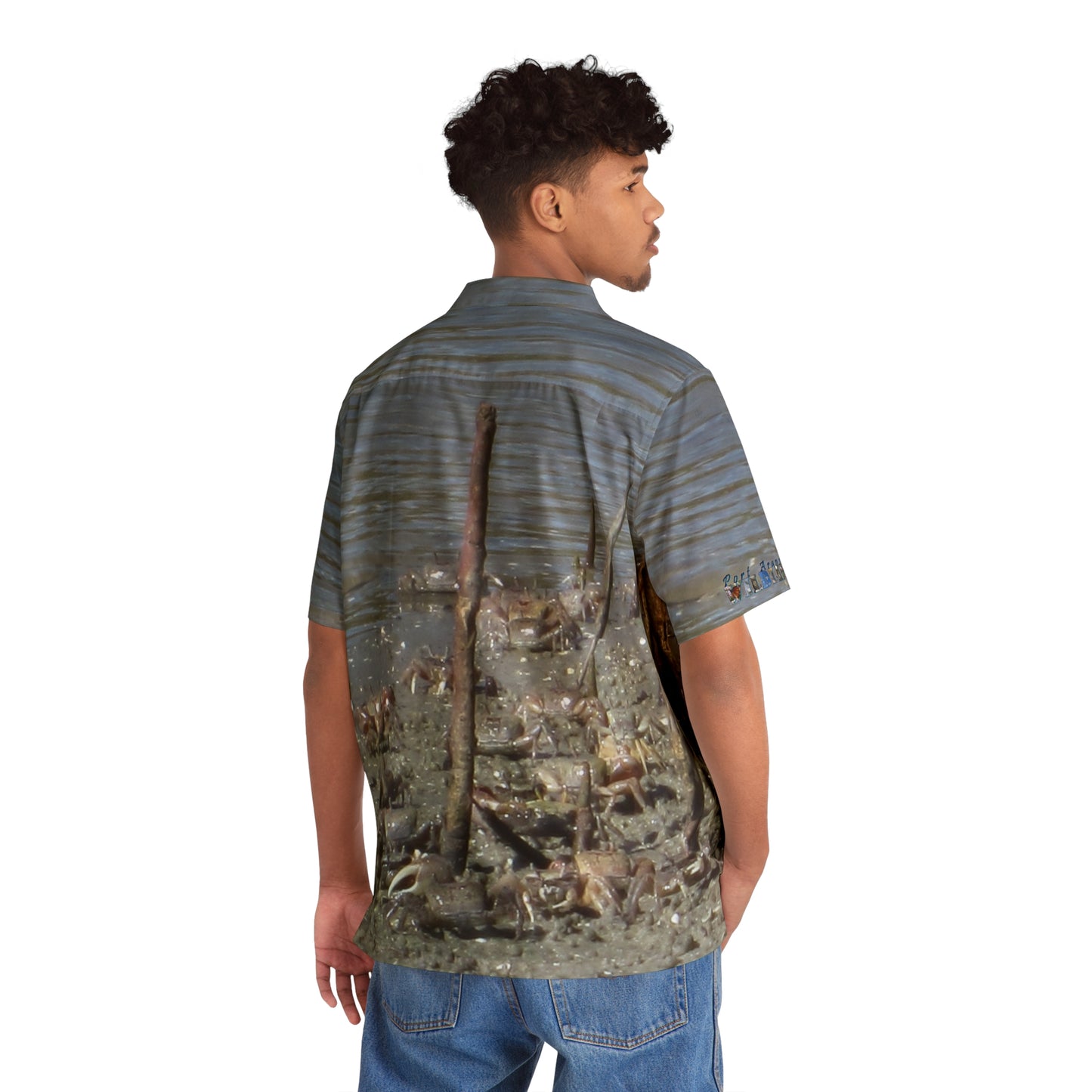 Hawaiian Shirt - Crabs on the Beach Port Aransas Wildlife Shirt