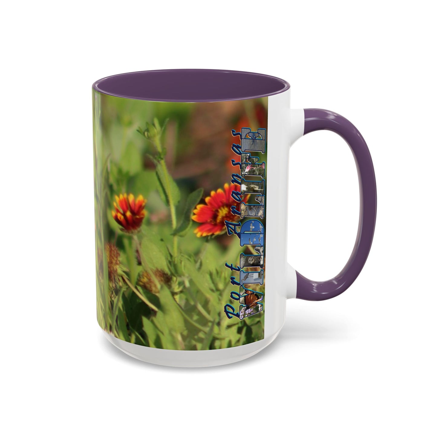 Mug - Blue-winged Warbler Floral Accent Coffee Mug - Gift for Birders and Nature Lovers