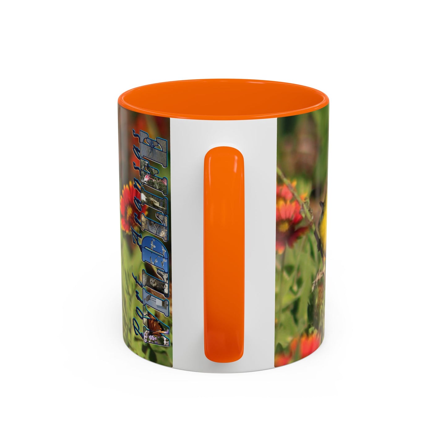 Mug - Blue-winged Warbler Floral Accent Coffee Mug - Gift for Birders and Nature Lovers