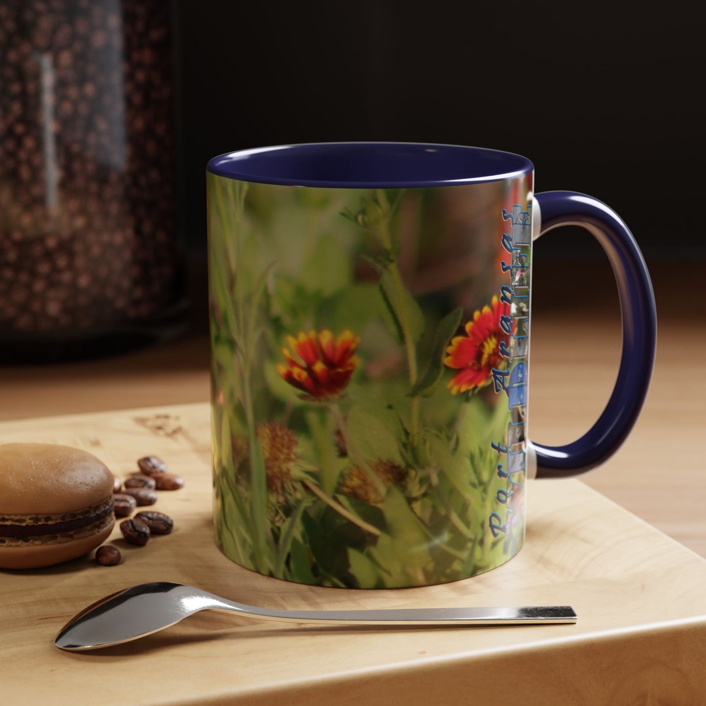 Mug - Blue-winged Warbler Floral Accent Coffee Mug - Gift for Birders and Nature Lovers