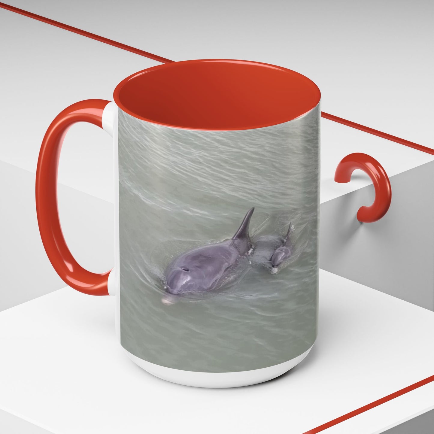 Coffee Mug - Mom and Baby Dolphin at Robert's Point Park