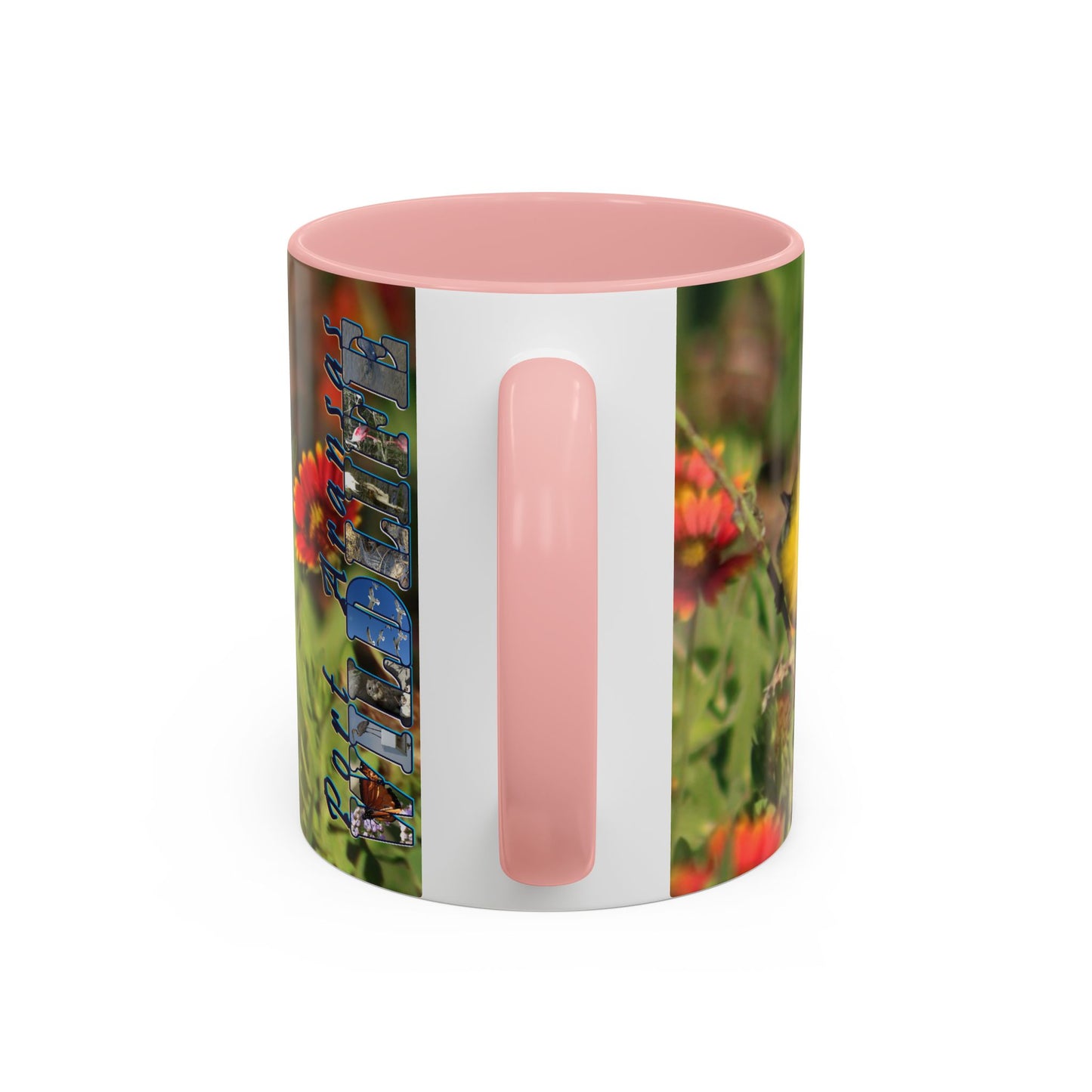 Mug - Blue-winged Warbler Floral Accent Coffee Mug - Gift for Birders and Nature Lovers
