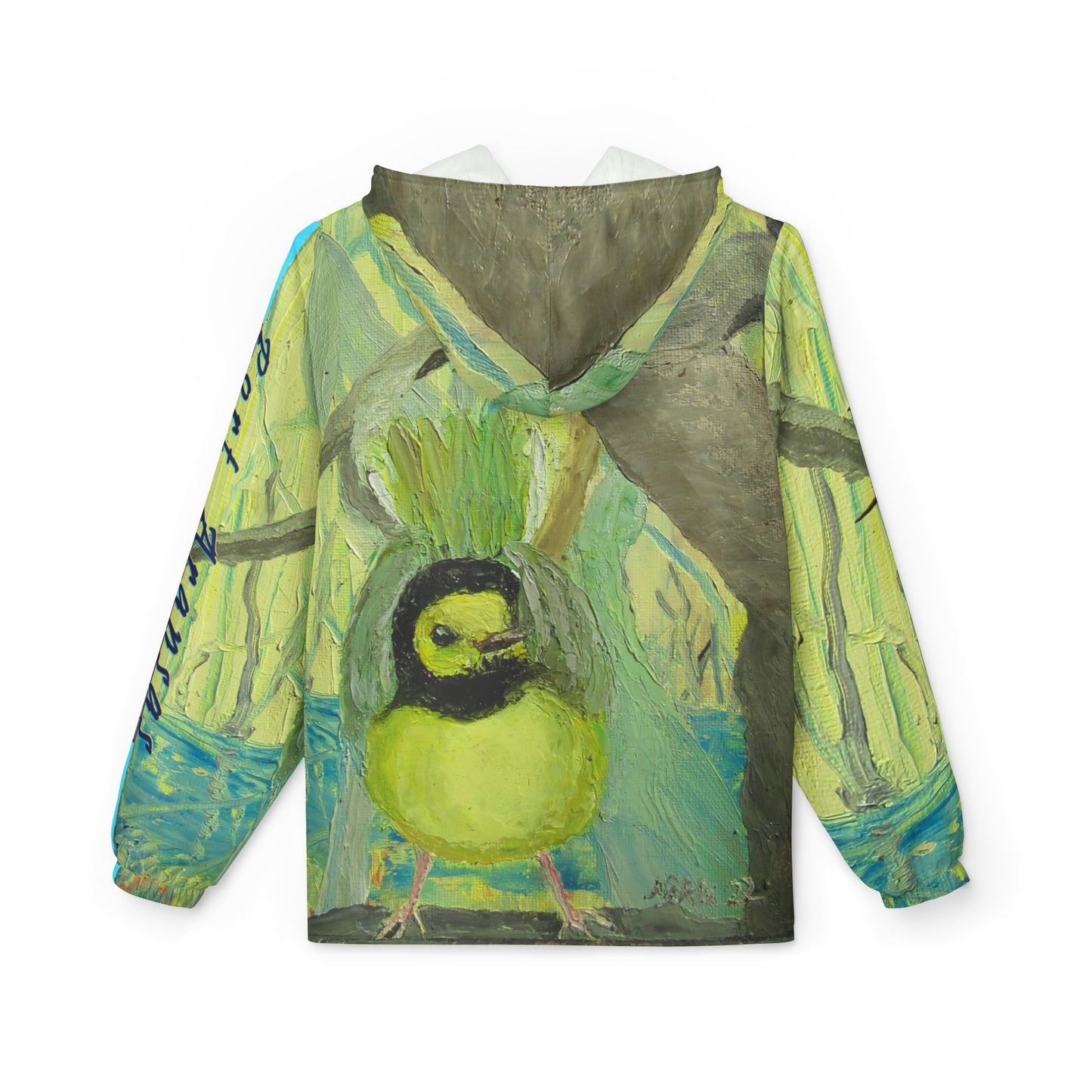 Port Aransas Wildlife Windbreaker Jacket - Hooded Warbler, Hummingbird, Monarch, Yellow-throated Warbler Inspired Art