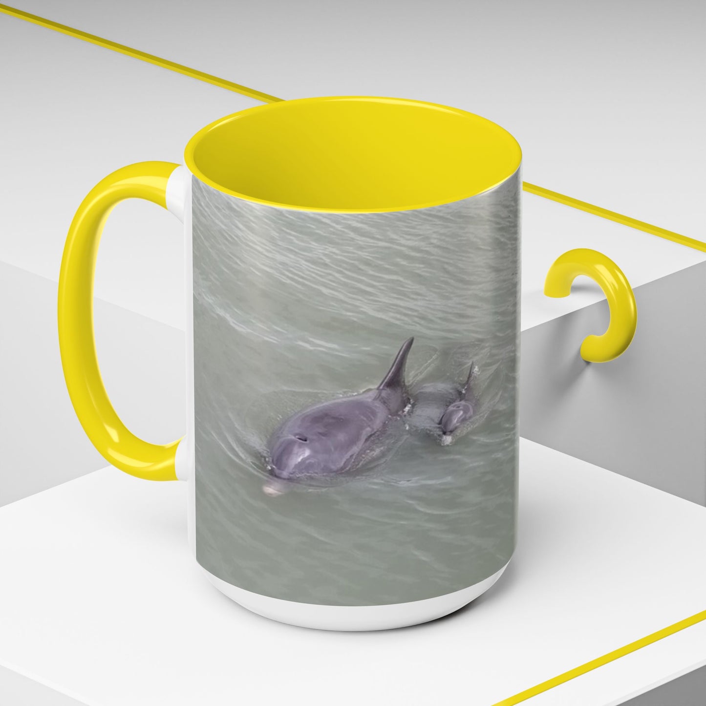 Coffee Mug - Mom and Baby Dolphin at Robert's Point Park