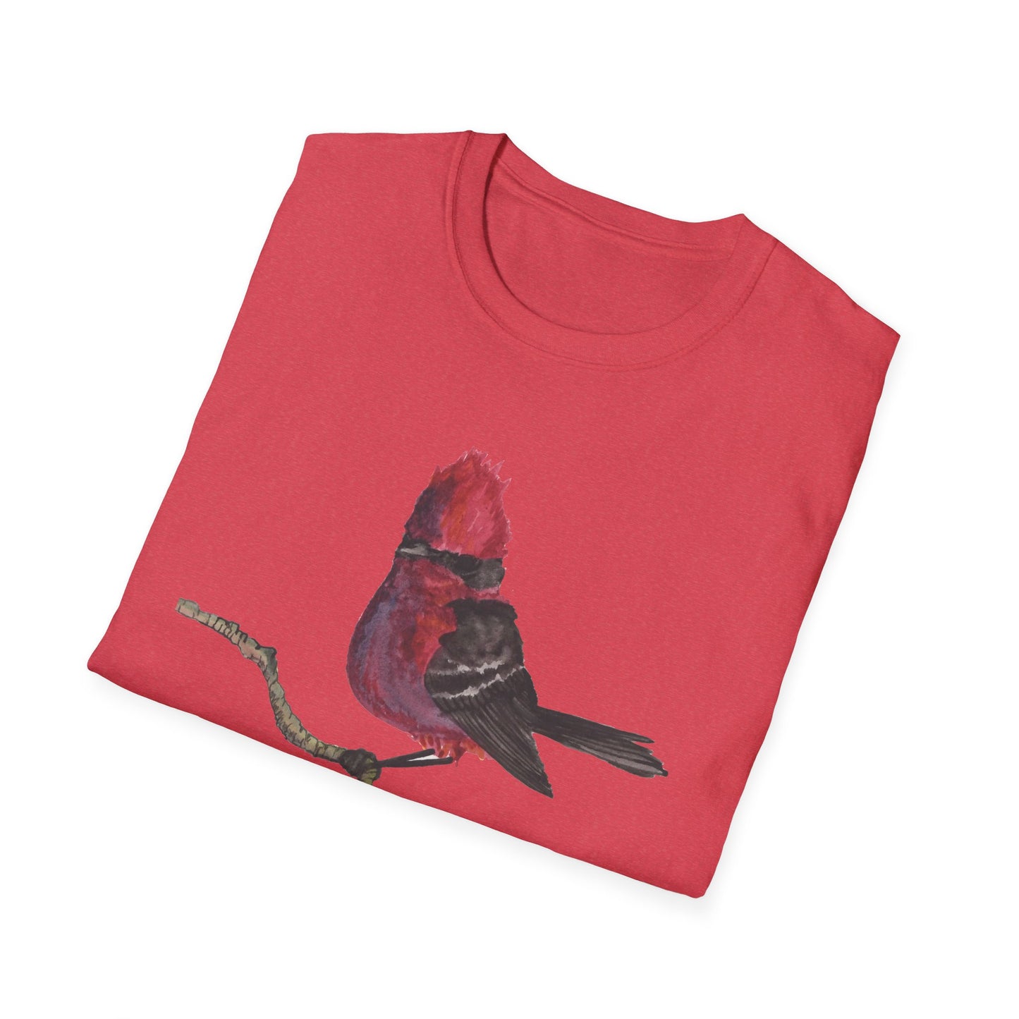 Vermilion Flycatcher Art T-Shirt Design Port Aransas Wildlife