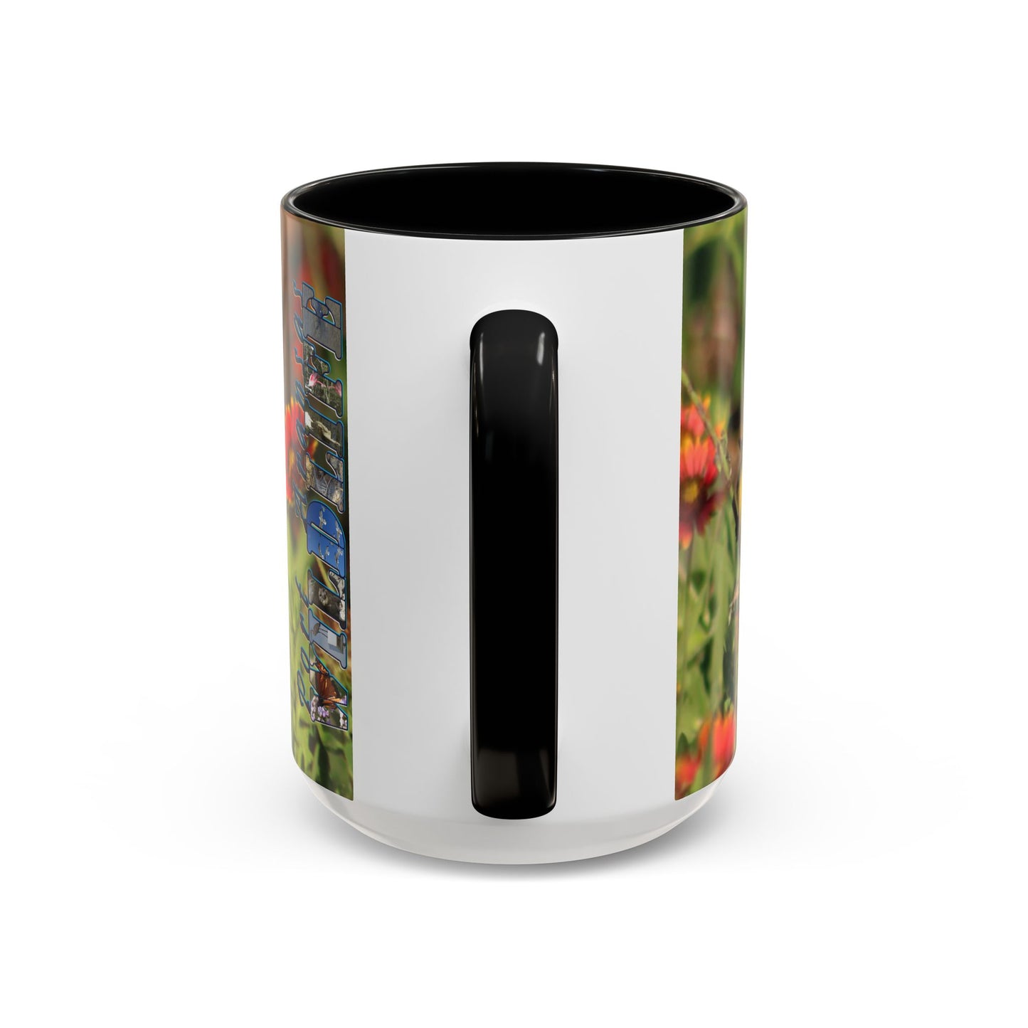 Mug - Blue-winged Warbler Floral Accent Coffee Mug - Gift for Birders and Nature Lovers