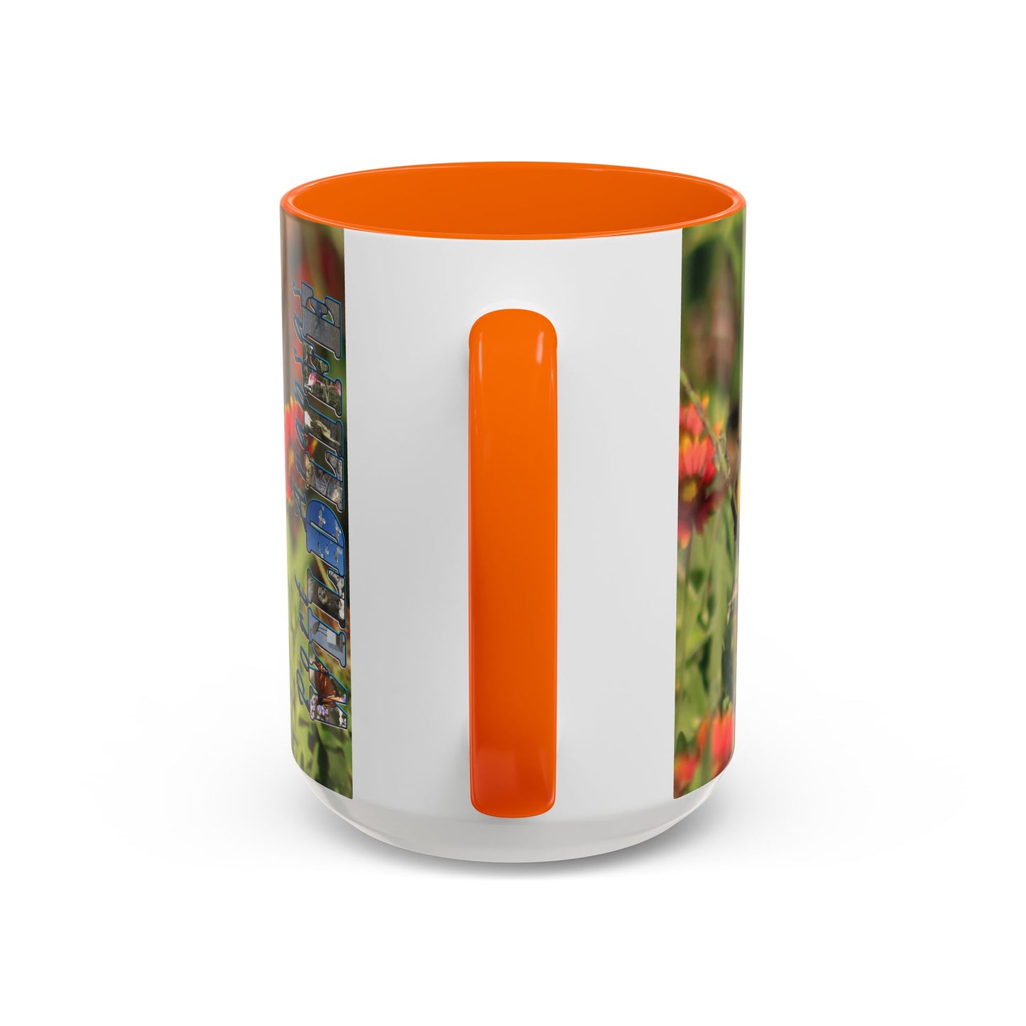 Mug - Blue-winged Warbler Floral Accent Coffee Mug - Gift for Birders and Nature Lovers
