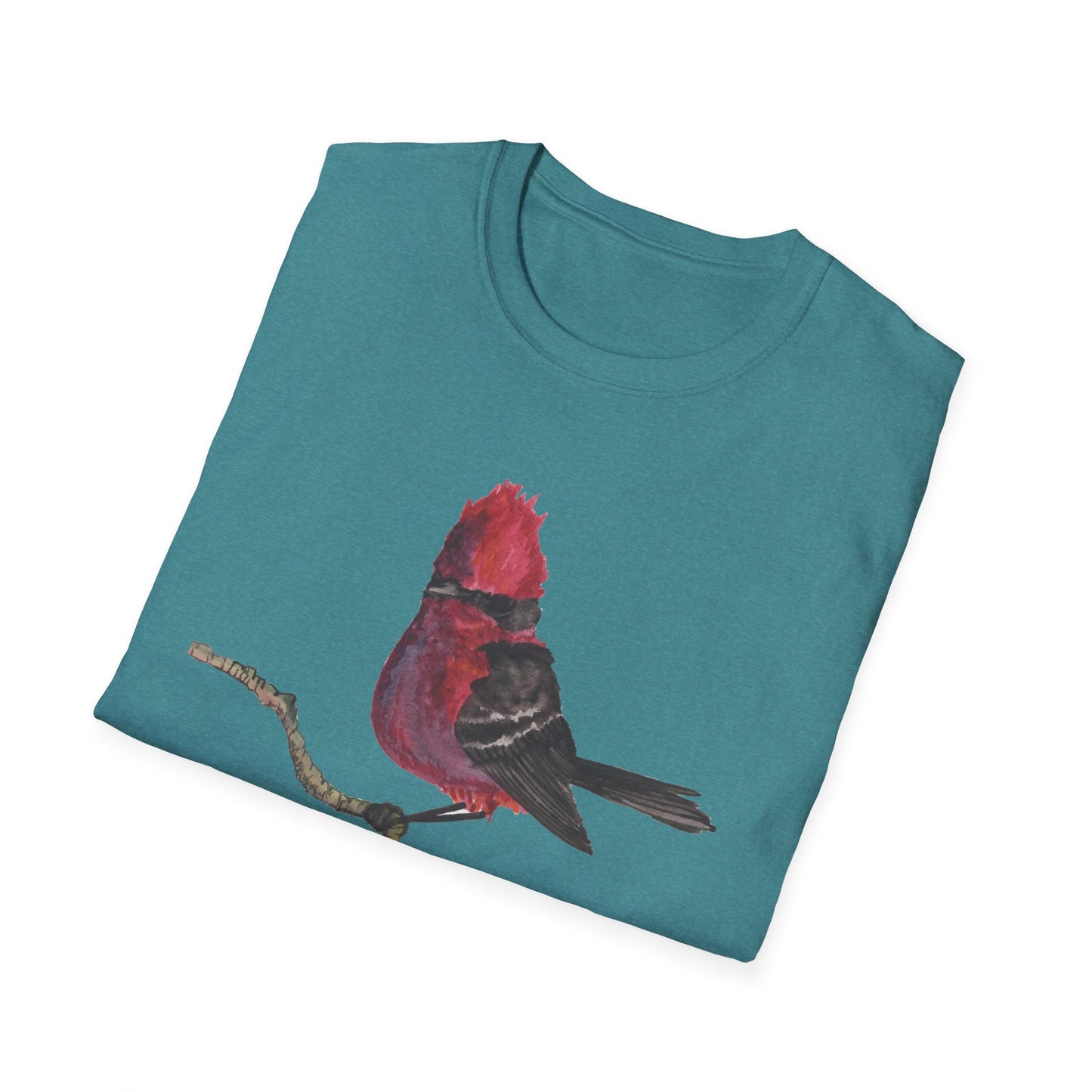 Vermilion Flycatcher Art T-Shirt Design Port Aransas Wildlife