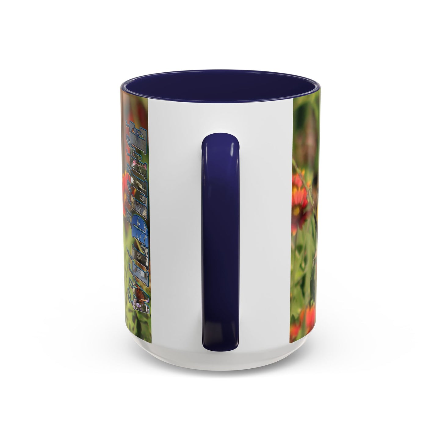 Mug - Blue-winged Warbler Floral Accent Coffee Mug - Gift for Birders and Nature Lovers