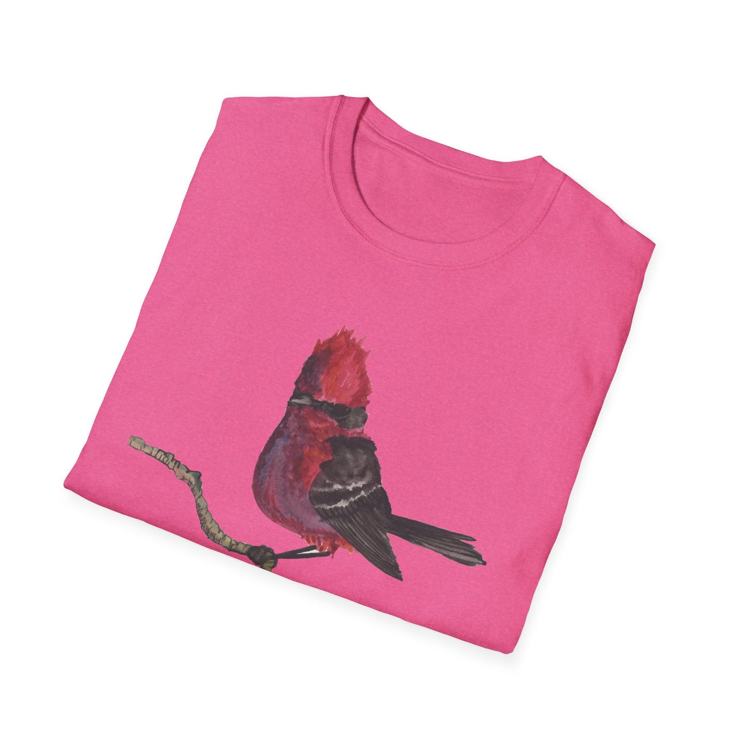 Vermilion Flycatcher Art T-Shirt Design Port Aransas Wildlife