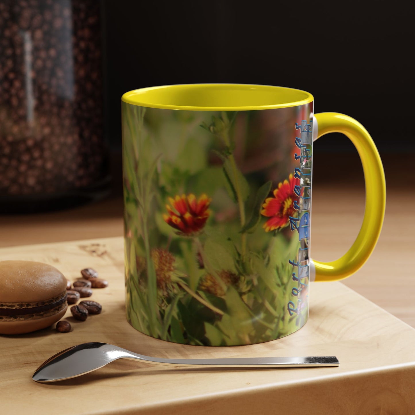 Mug - Blue-winged Warbler Floral Accent Coffee Mug - Gift for Birders and Nature Lovers