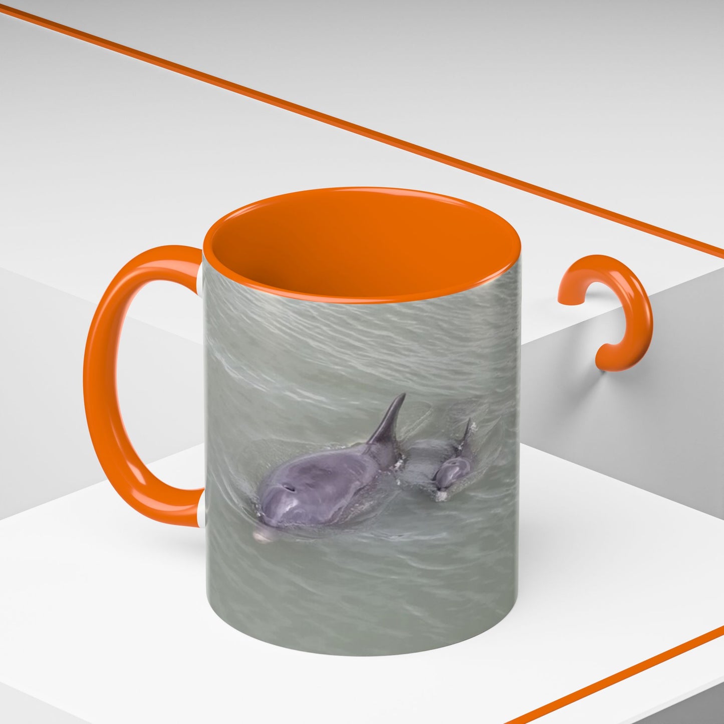 Coffee Mug - Mom and Baby Dolphin at Robert's Point Park