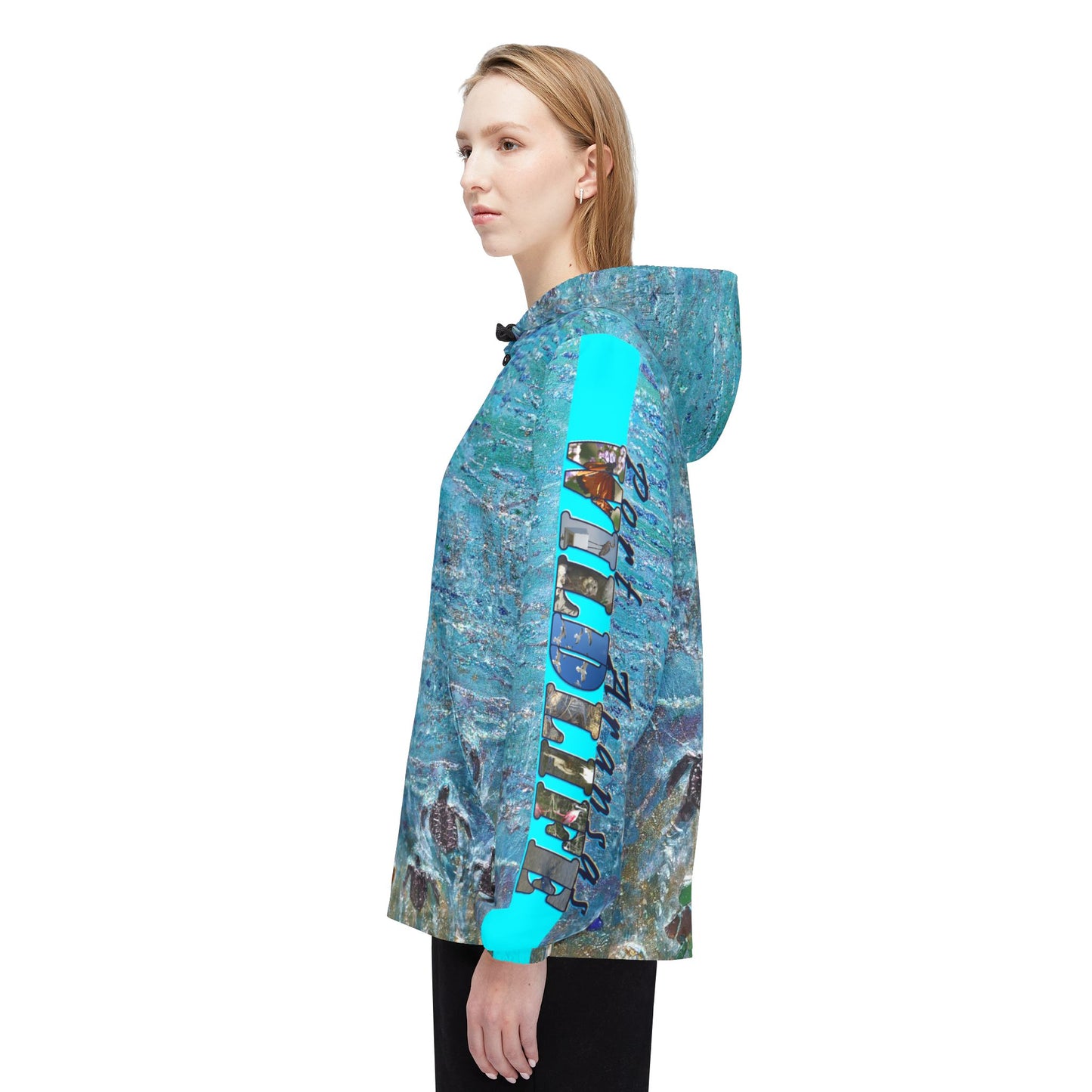 Windbreaker Jacket - Port Aransas Wildlife Beach Trinkets Sea Turtle Hatchlings