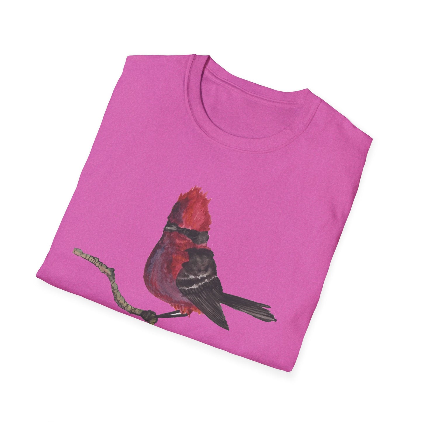Vermilion Flycatcher Art T-Shirt Design Port Aransas Wildlife