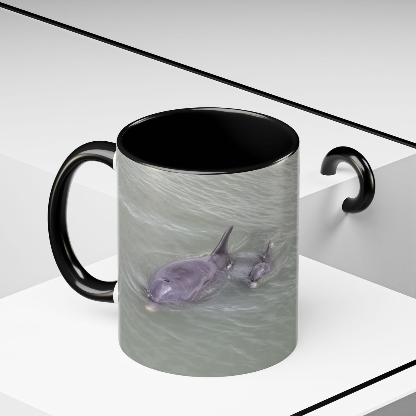 Coffee Mug - Mom and Baby Dolphin at Robert's Point Park