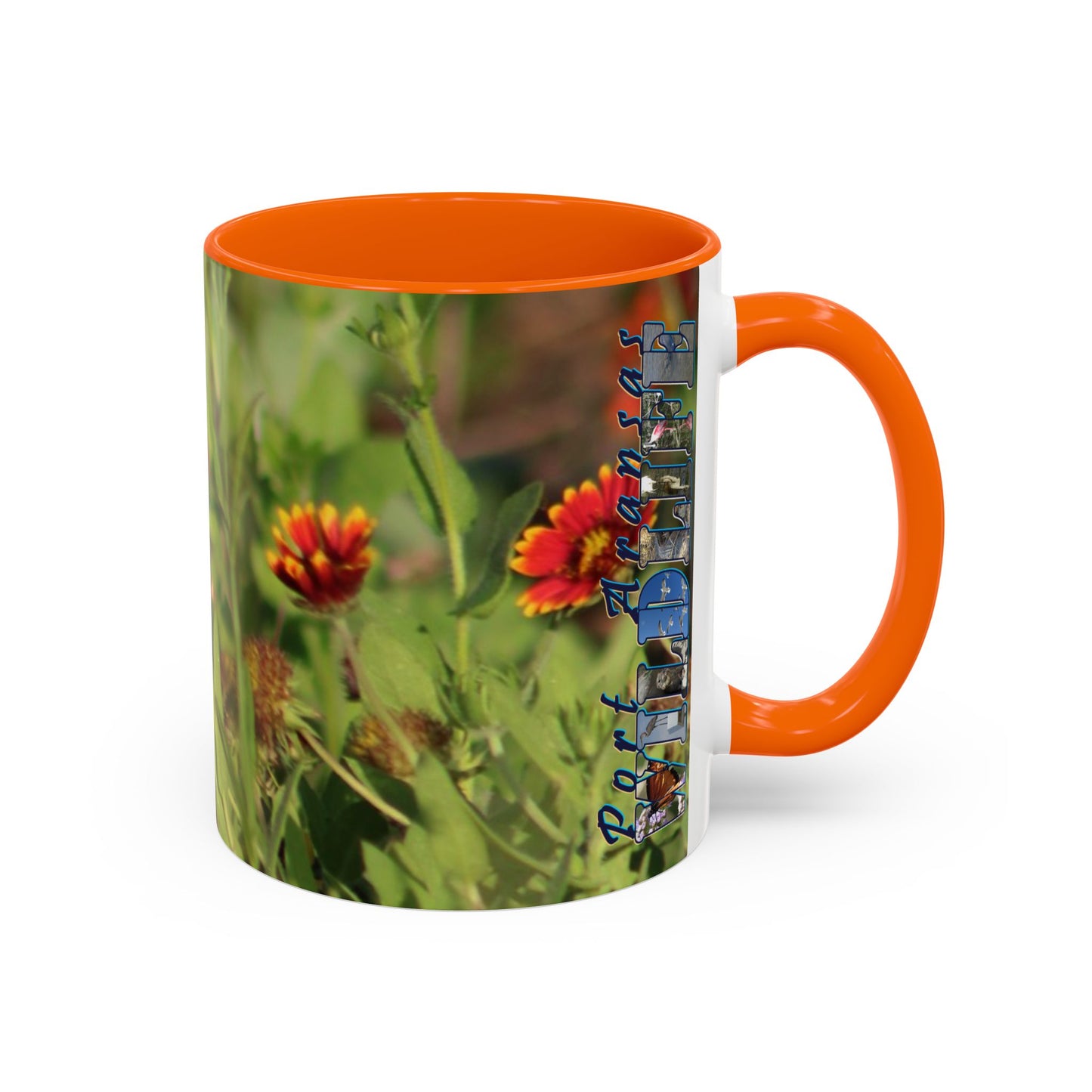 Mug - Blue-winged Warbler Floral Accent Coffee Mug - Gift for Birders and Nature Lovers