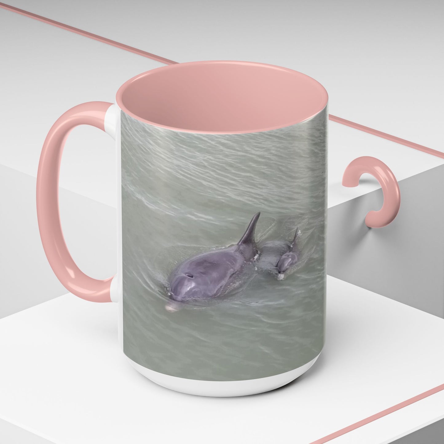 Coffee Mug - Mom and Baby Dolphin at Robert's Point Park
