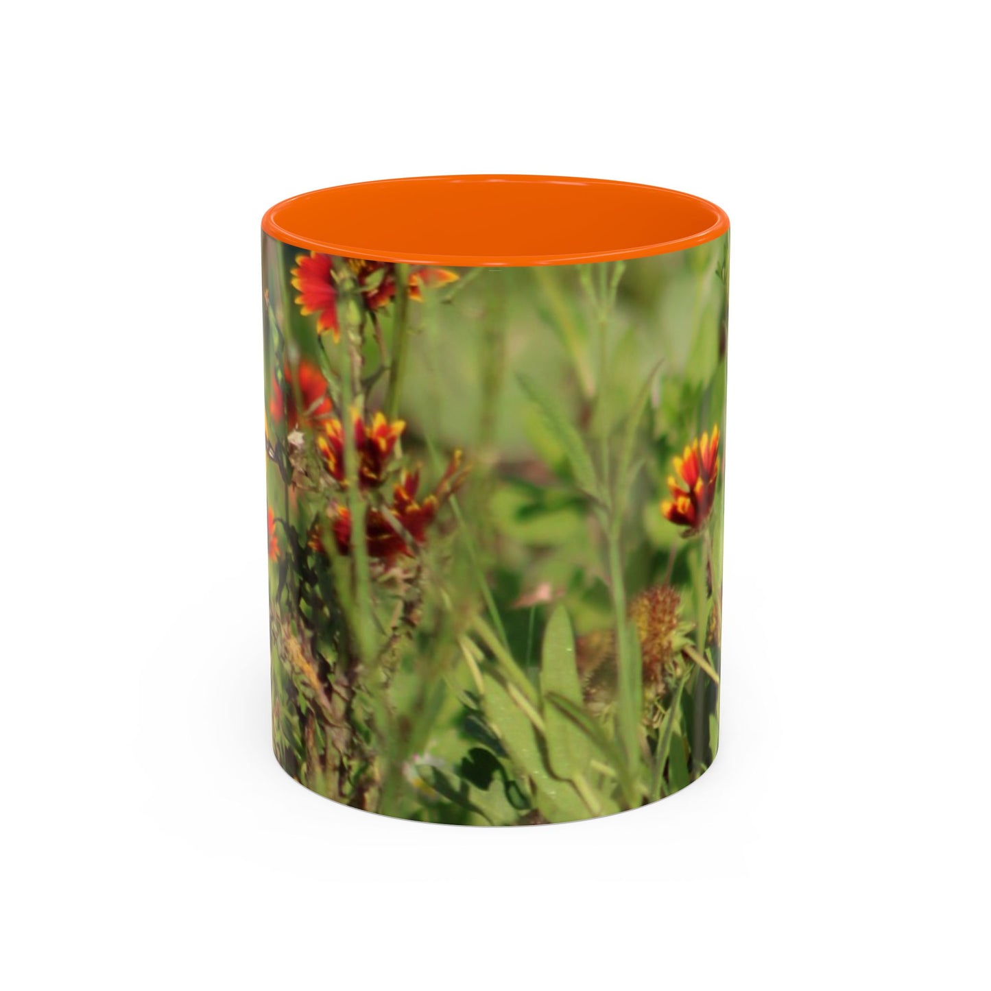 Mug - Blue-winged Warbler Floral Accent Coffee Mug - Gift for Birders and Nature Lovers