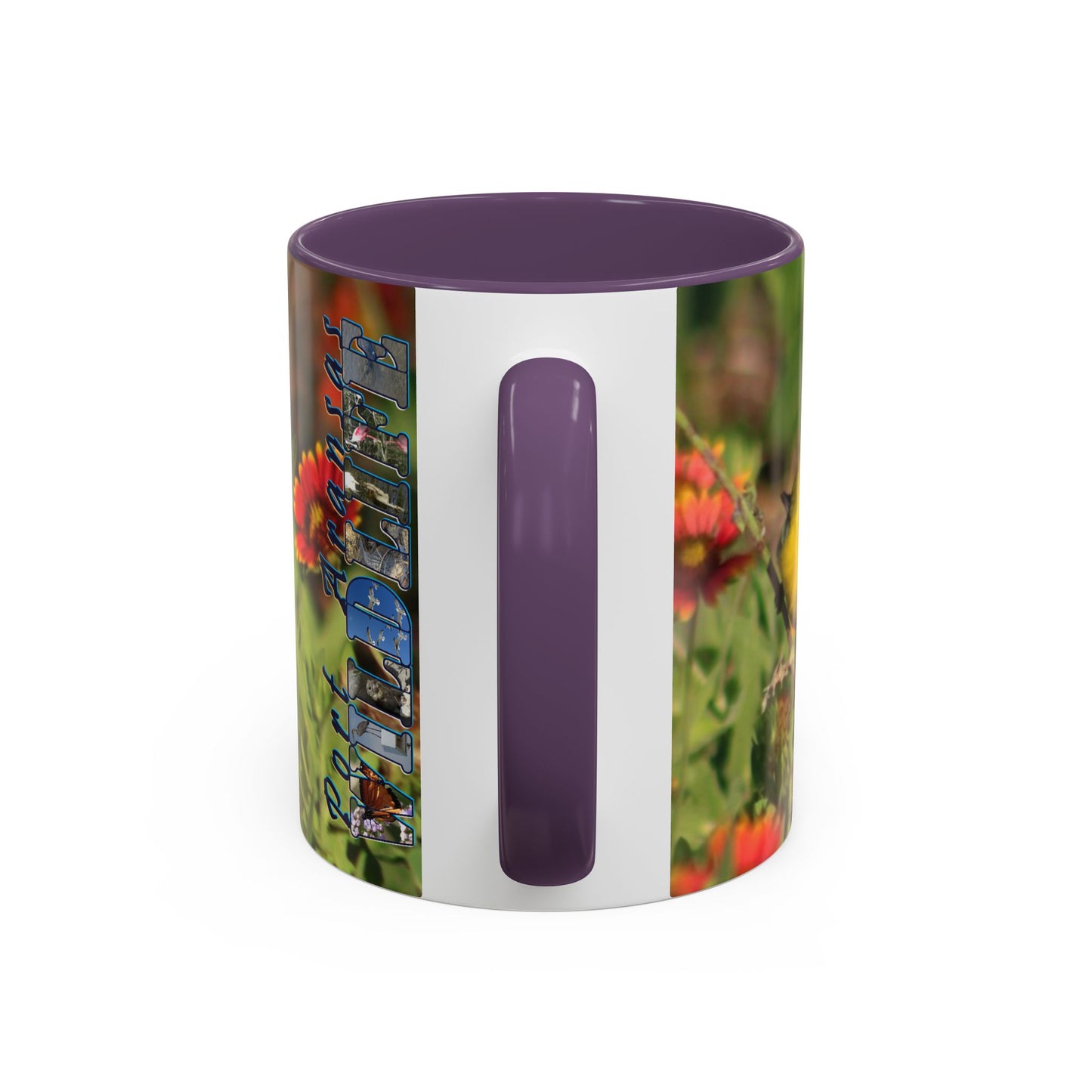 Mug - Blue-winged Warbler Floral Accent Coffee Mug - Gift for Birders and Nature Lovers