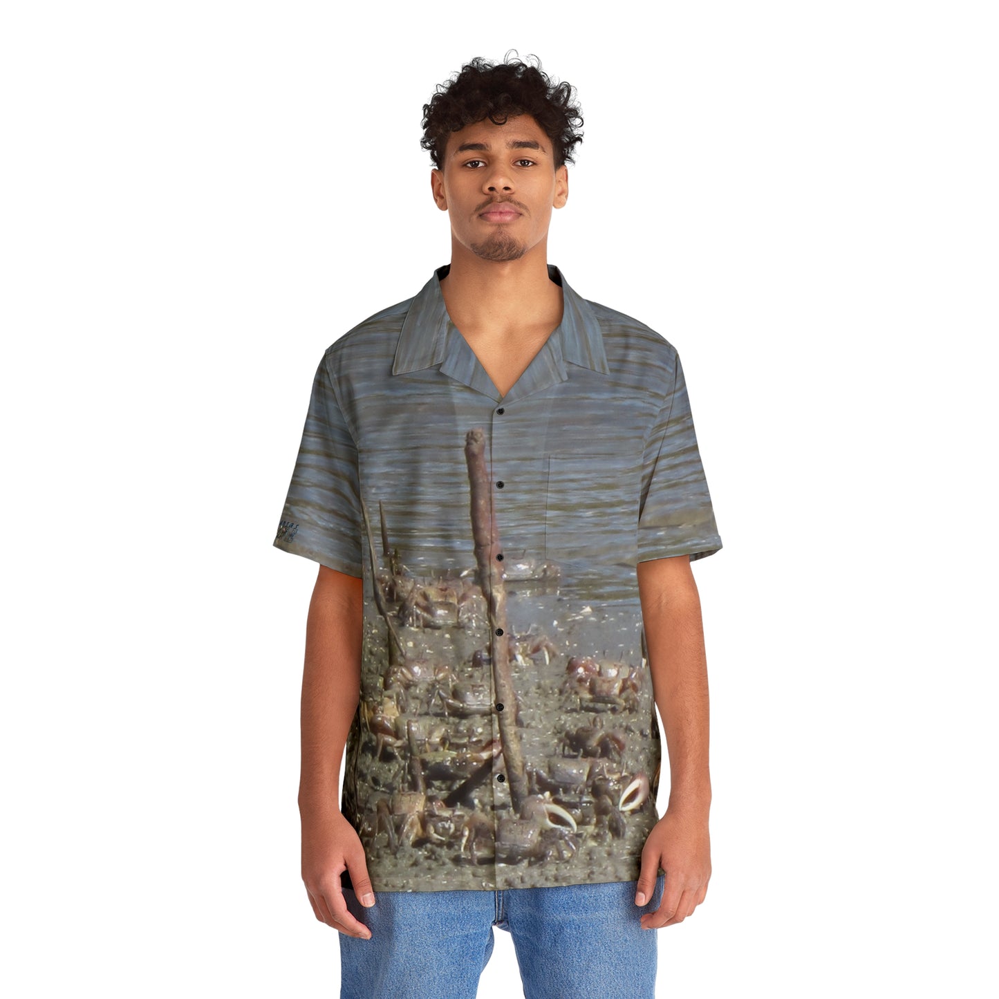 Hawaiian Shirt - Crabs on the Beach Port Aransas Wildlife Shirt
