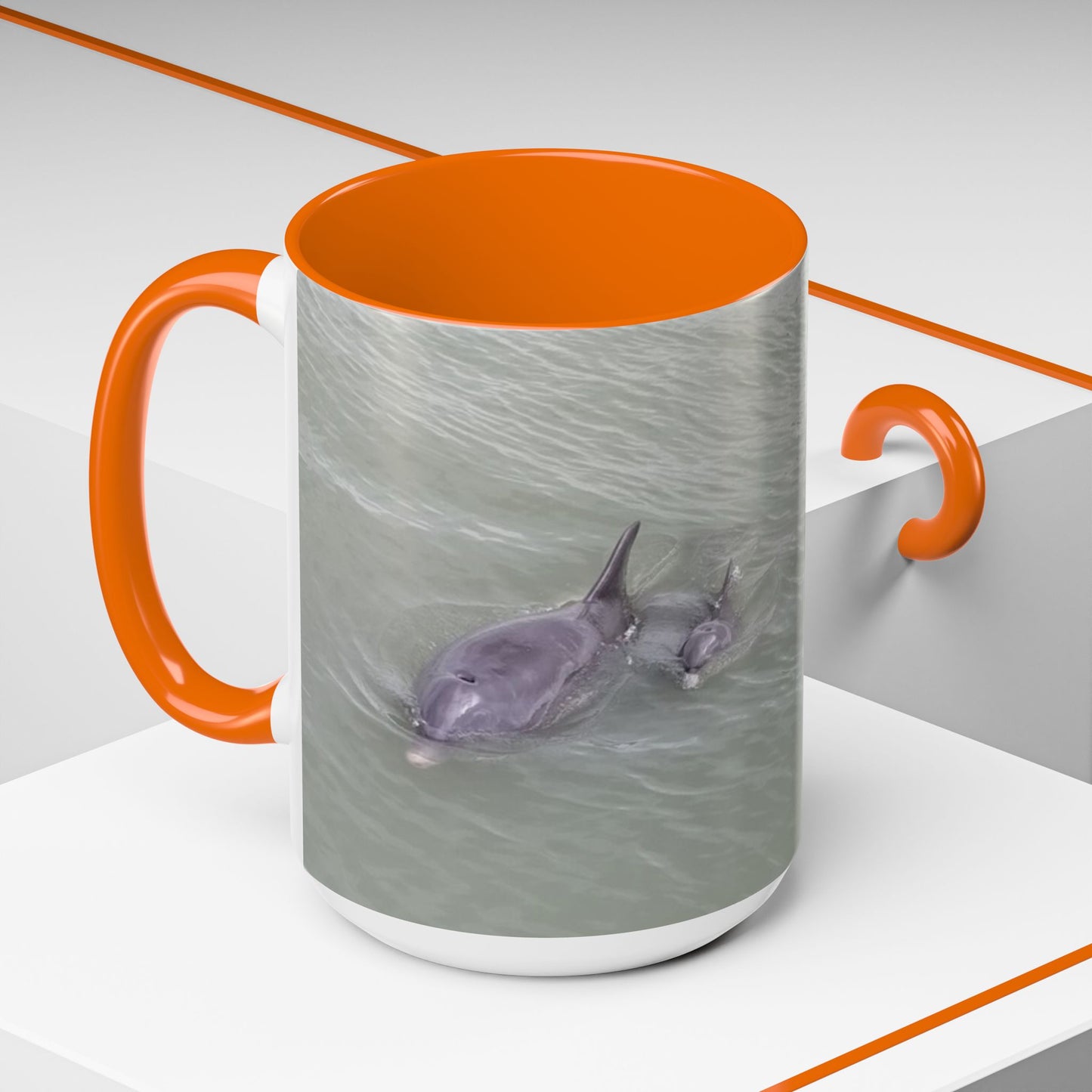 Coffee Mug - Mom and Baby Dolphin at Robert's Point Park