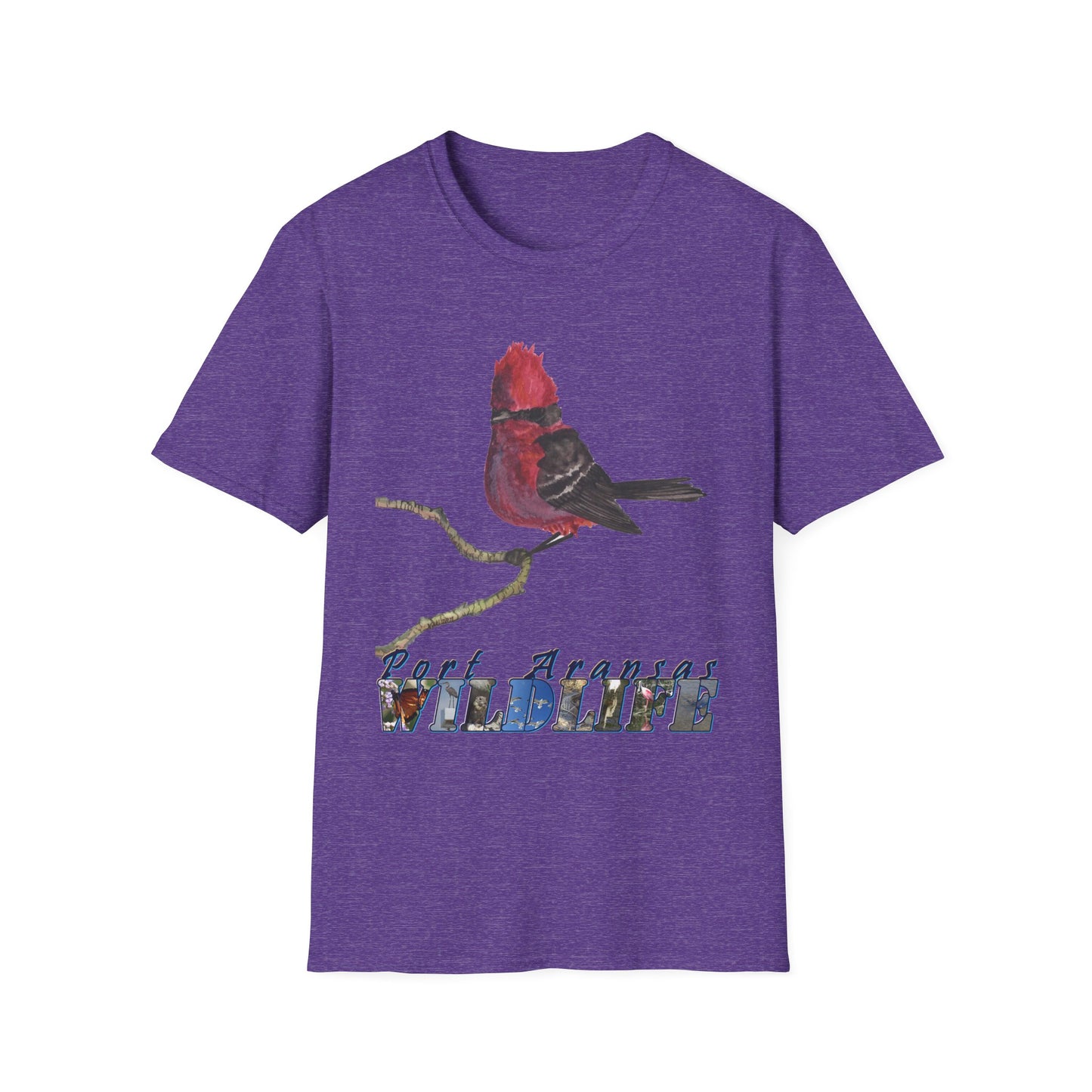 Vermilion Flycatcher Art T-Shirt Design Port Aransas Wildlife