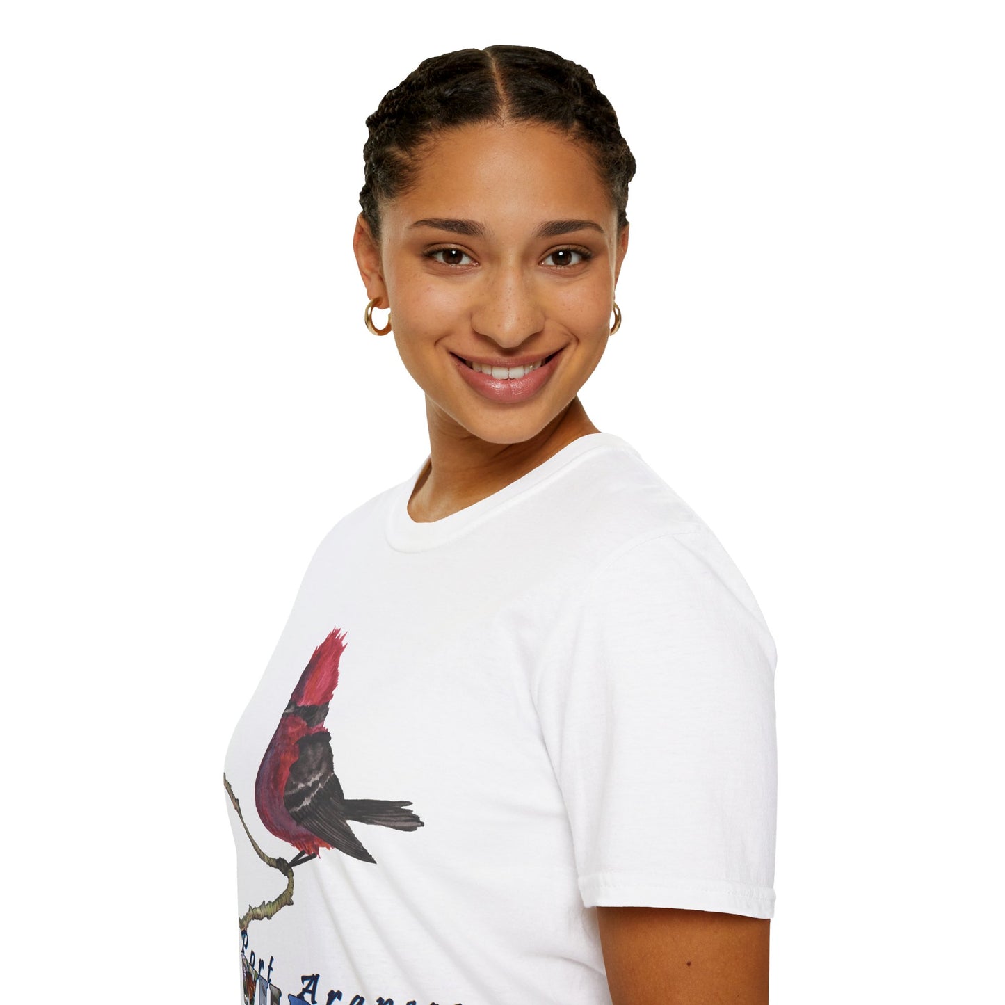 Vermilion Flycatcher Art T-Shirt Design Port Aransas Wildlife