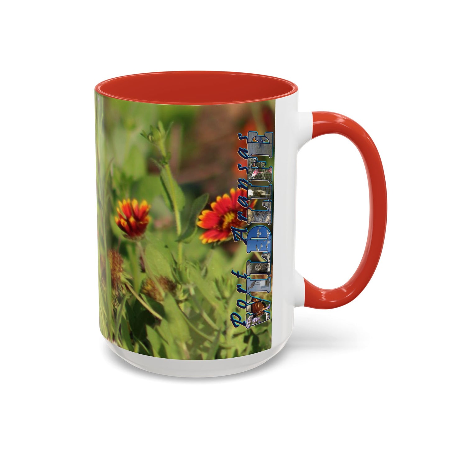 Mug - Blue-winged Warbler Floral Accent Coffee Mug - Gift for Birders and Nature Lovers