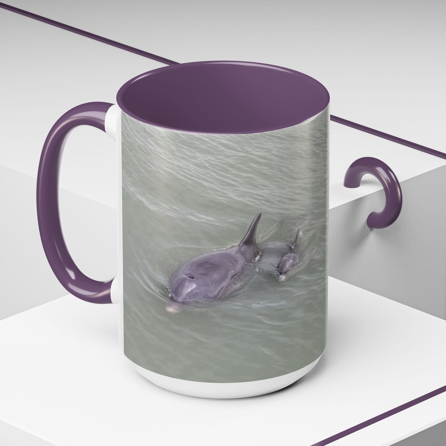 Coffee Mug - Mom and Baby Dolphin at Robert's Point Park