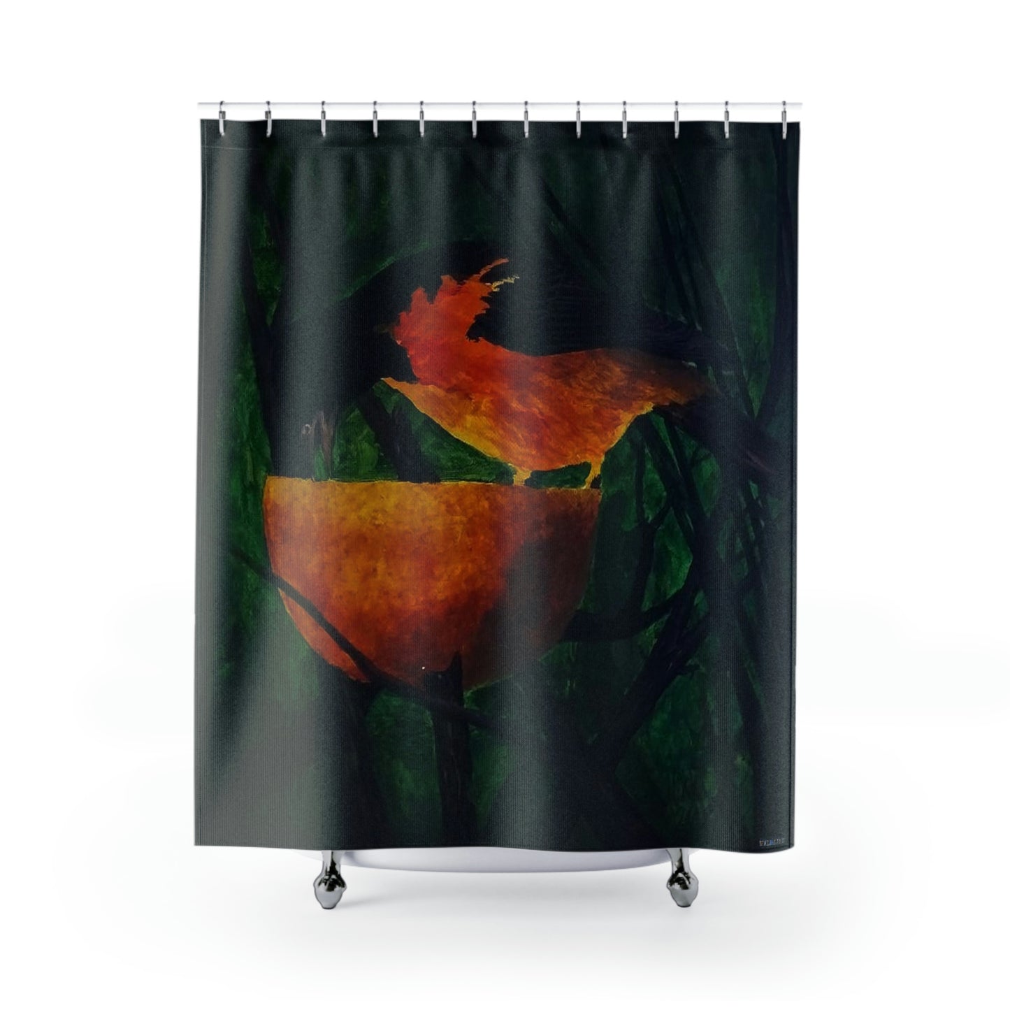 Oriole and an Orange Port Aransas Wildlife Artistic Shower Curtains