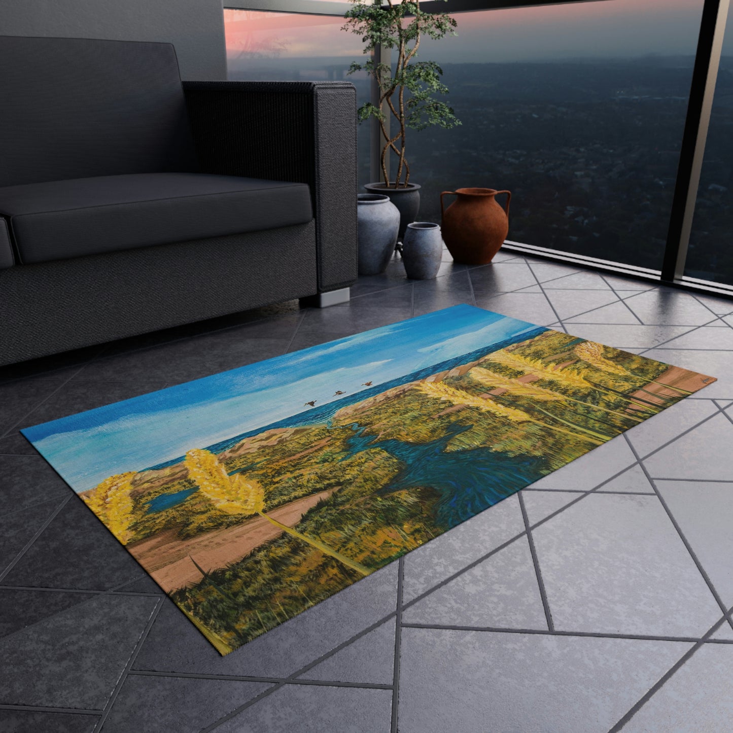 Beachlife in Paradise Port Aransas Wildlife Outdoor Rug