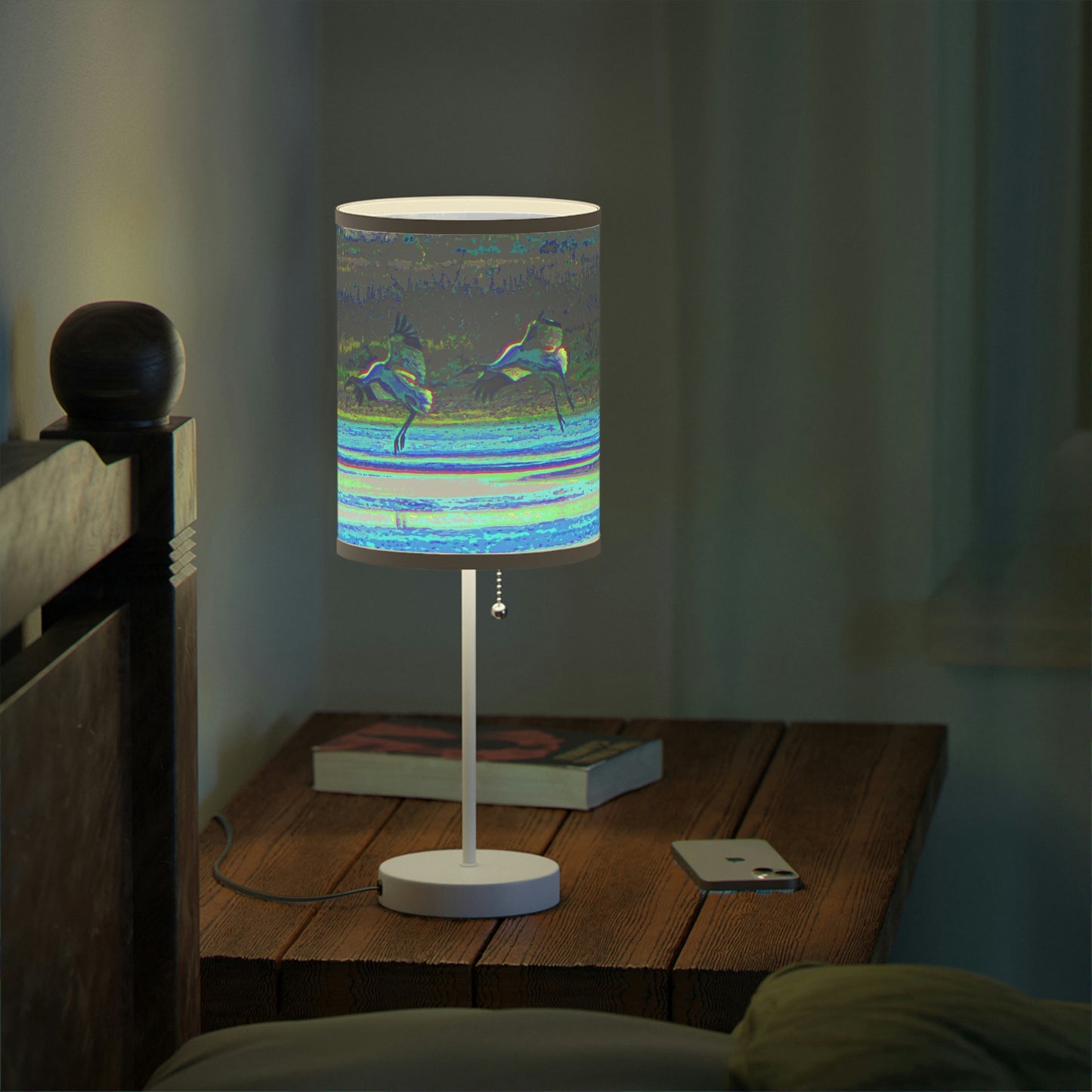 Whooping Cranes in Port Aransas Lamp on a Stand, US|CA plug