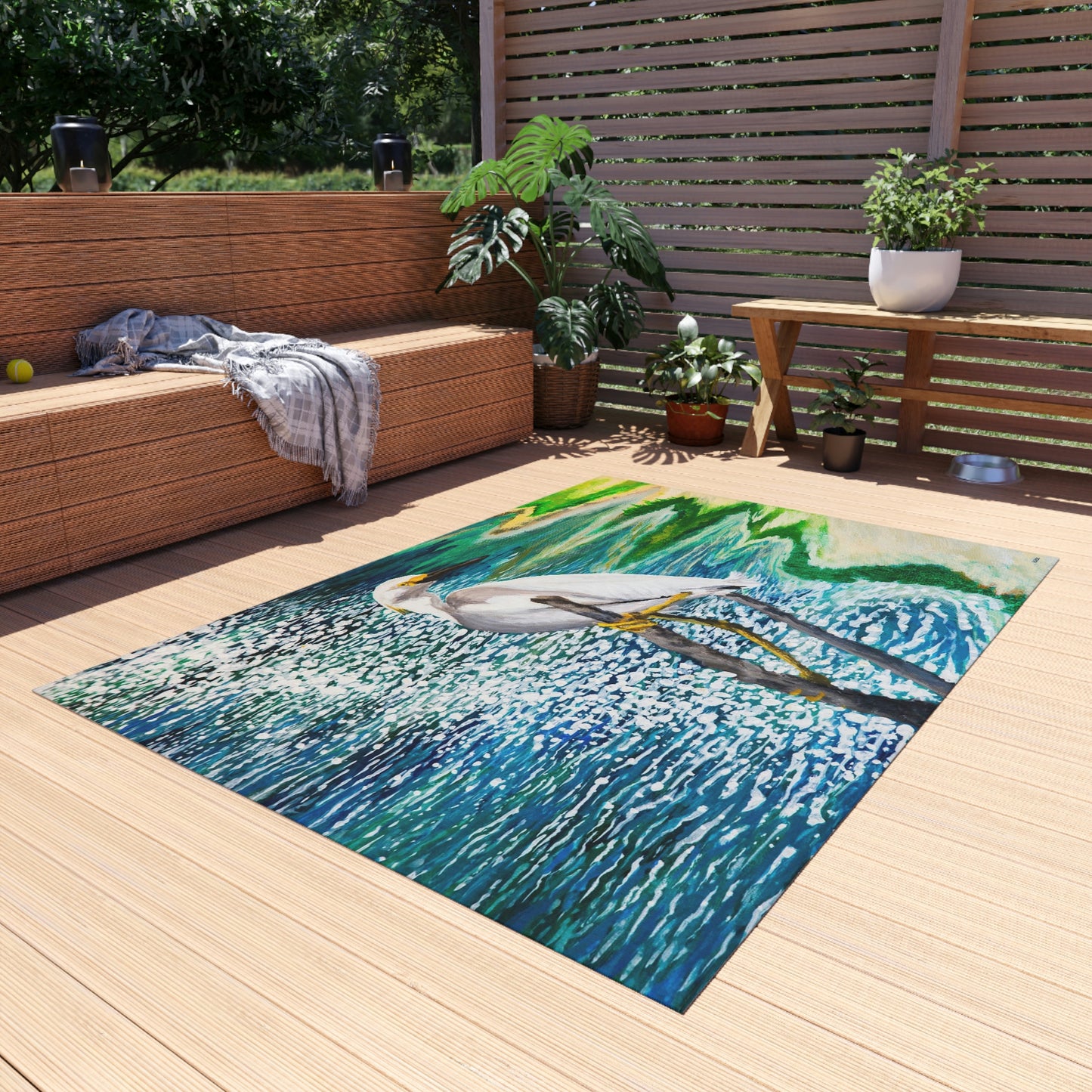 Shorebird in the Sun Outdoor Rug