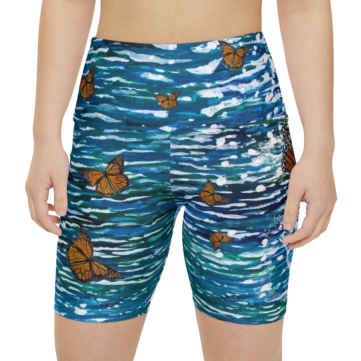 Monarch Butterfly Migration Enchanted Rendezvous Women's Workout Shorts