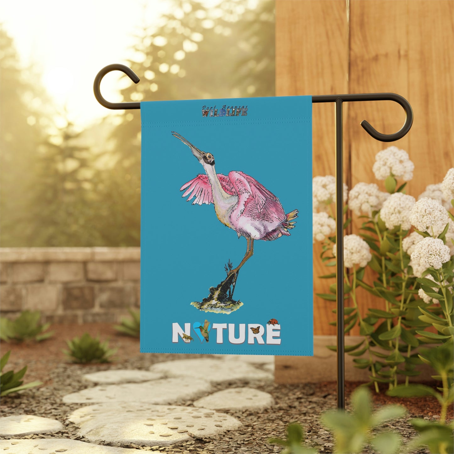 Rosie the Roseate Spoonbill Garden & House Banner